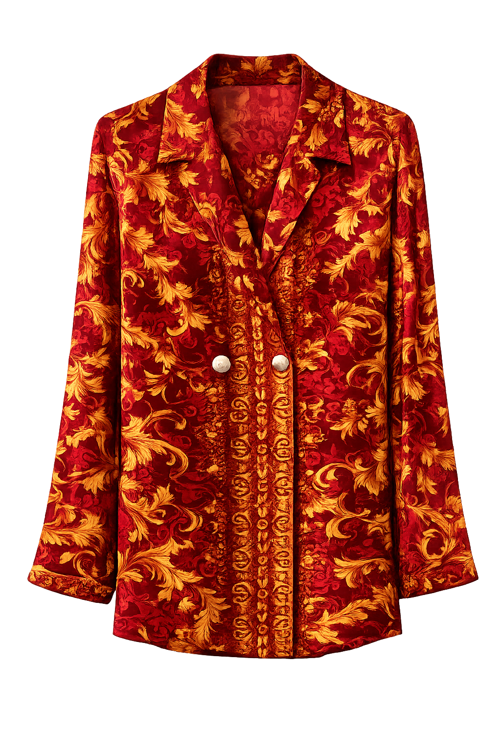 SUIT ORNEMENT BURGUNDI MCL11915