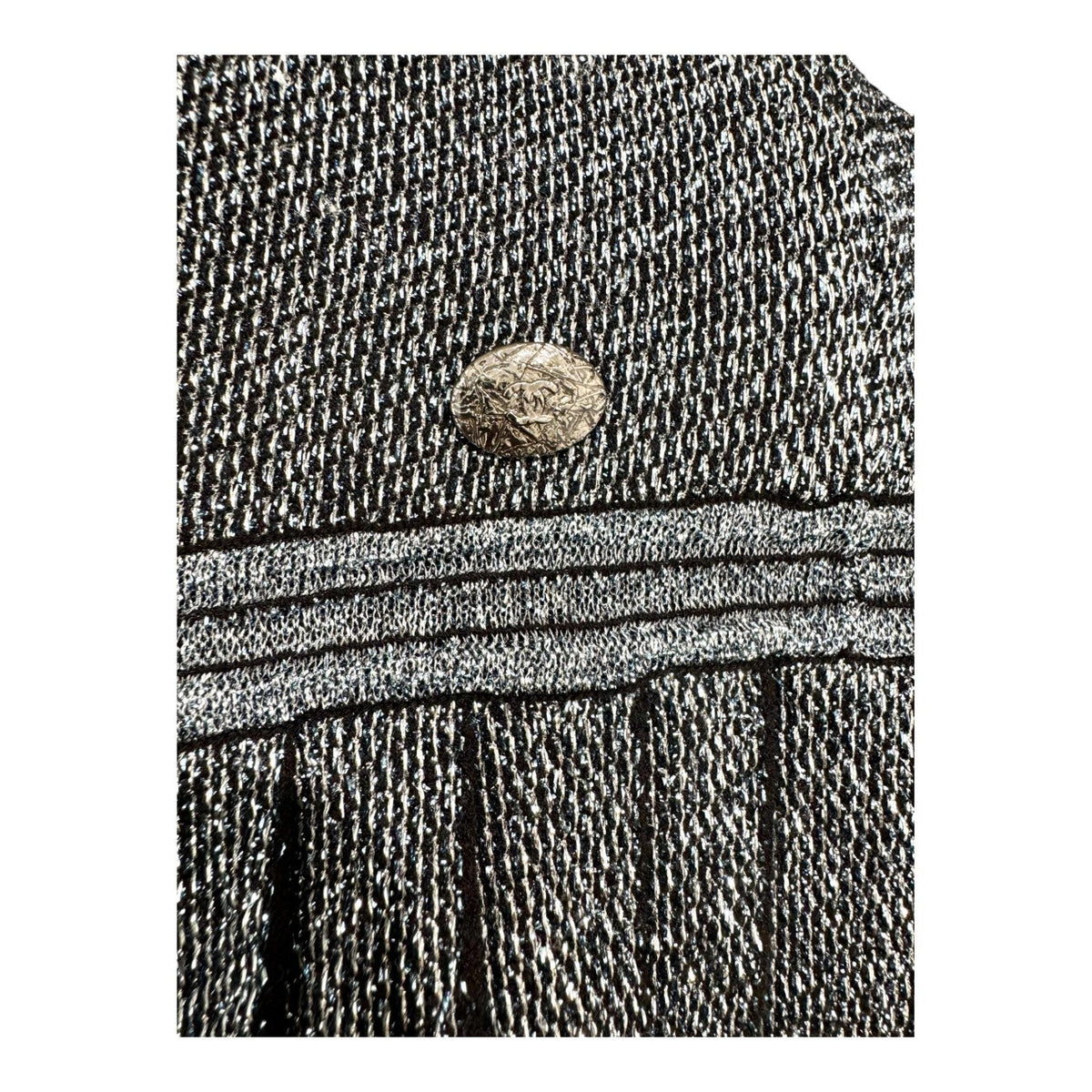Chanel Metallic Fibre Knit Dress - size 40