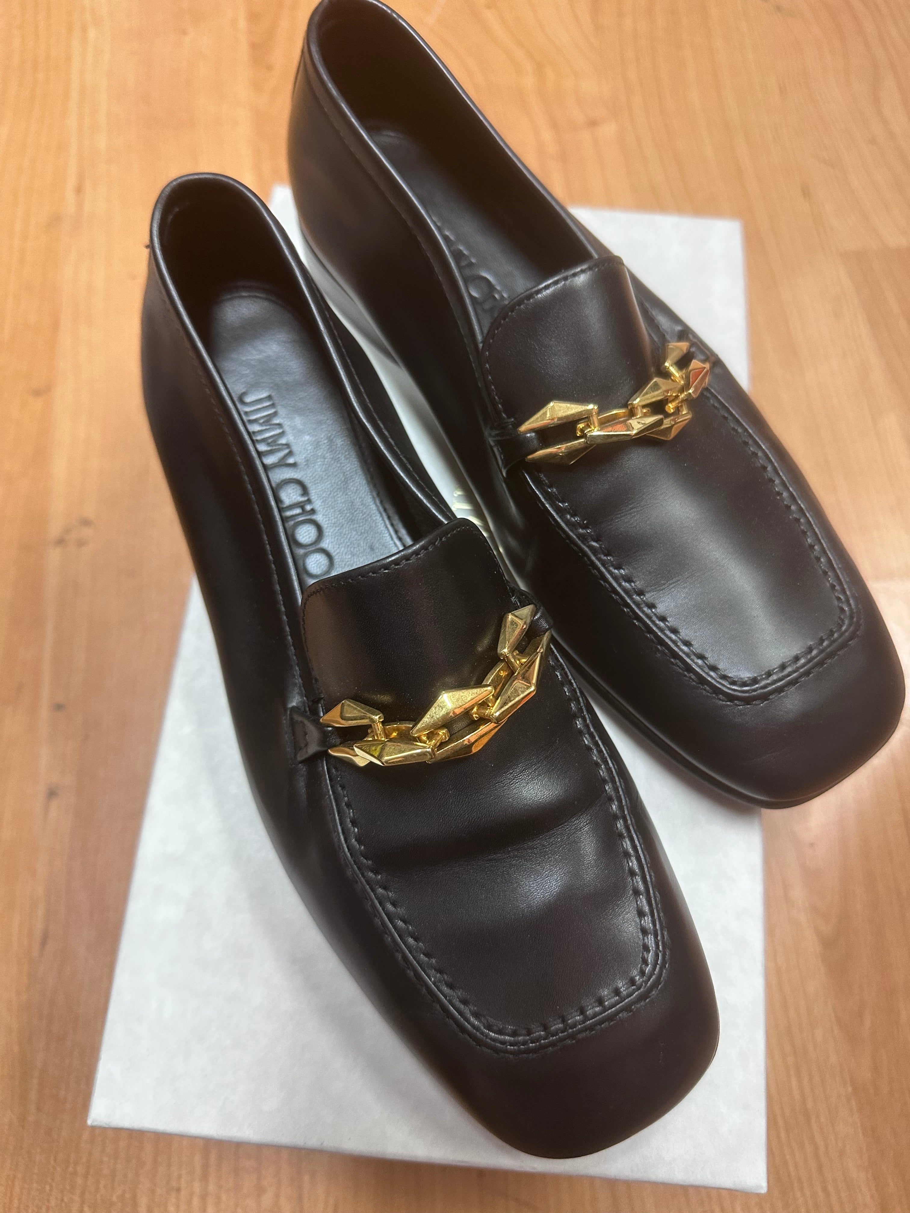 143. Jimmy Choo Diamond Loafer Black - Size 37