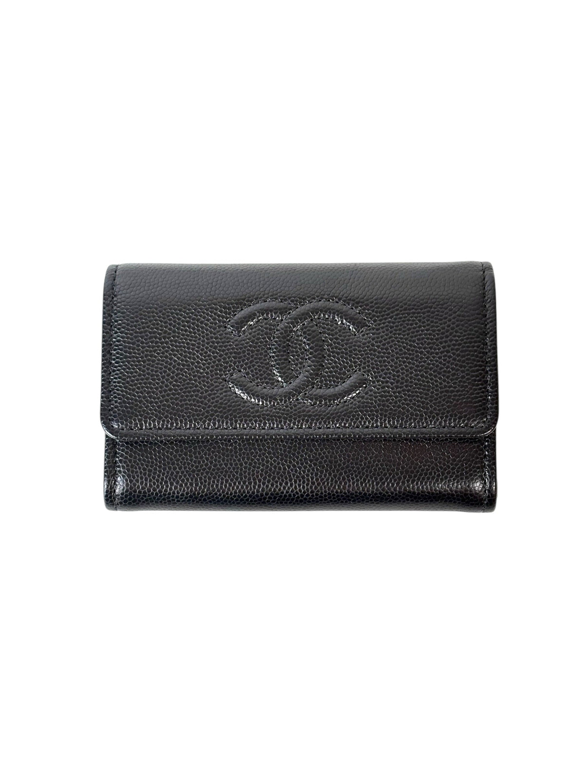 Chanel Black Mini Caviar Card Wallet