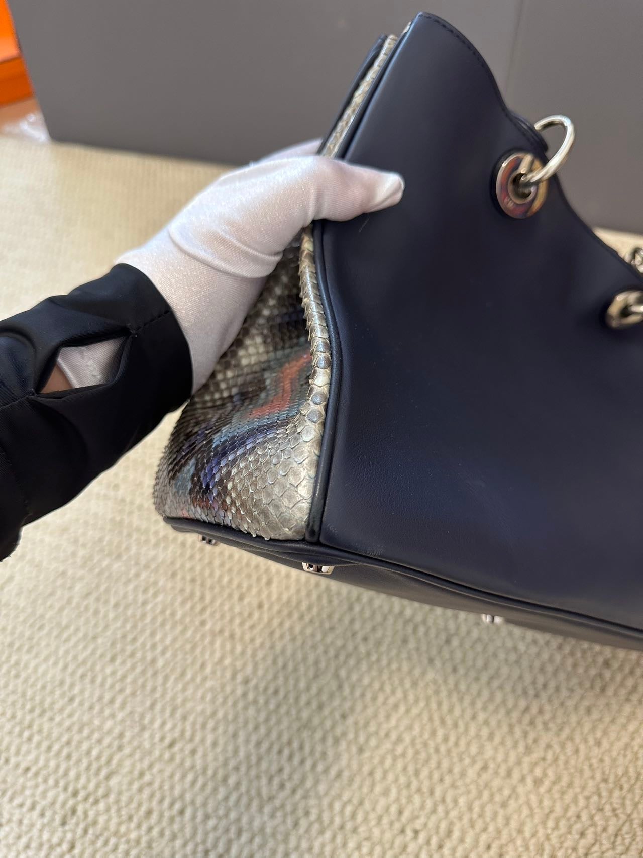 Dior Diorissimo VIP Tote - Navy Calfskin with Palladium-Finish Hardware