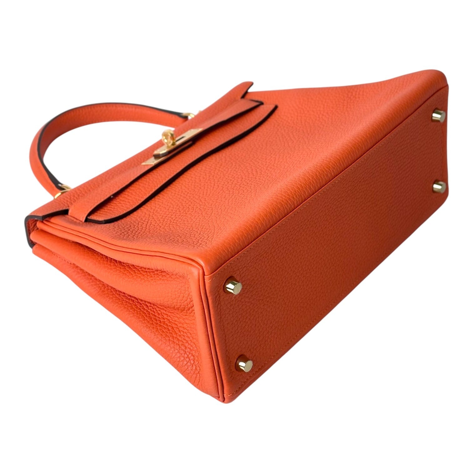 Hermes Kelly 28cm Bag Feu with GHW Togo