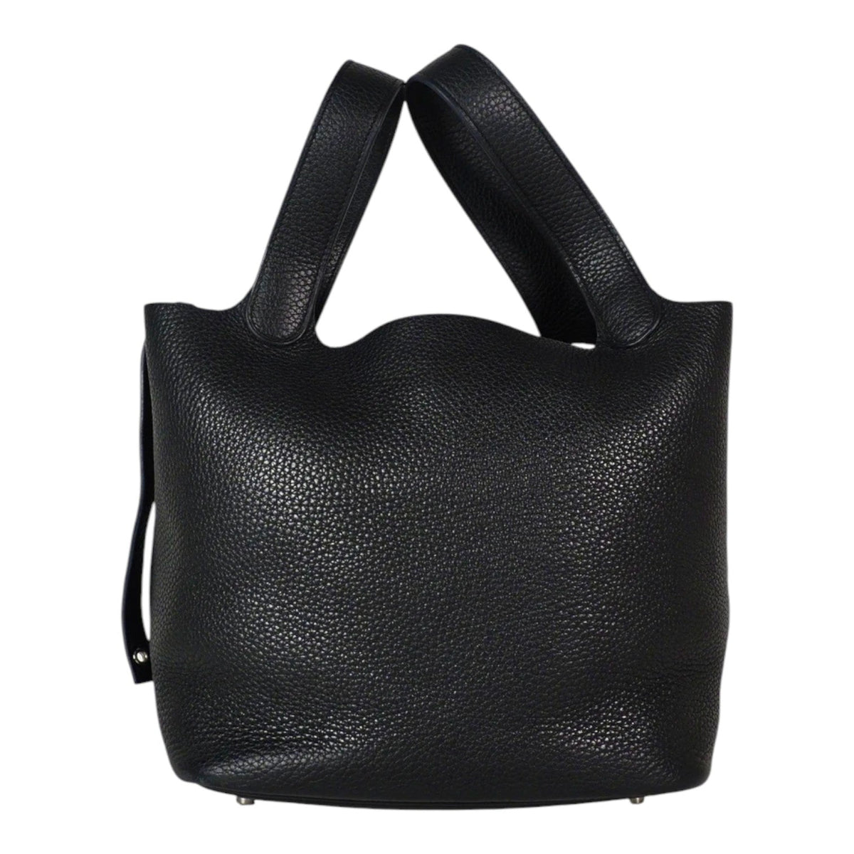 Hermes Black Picotin 22 in Clemence Leather Bag