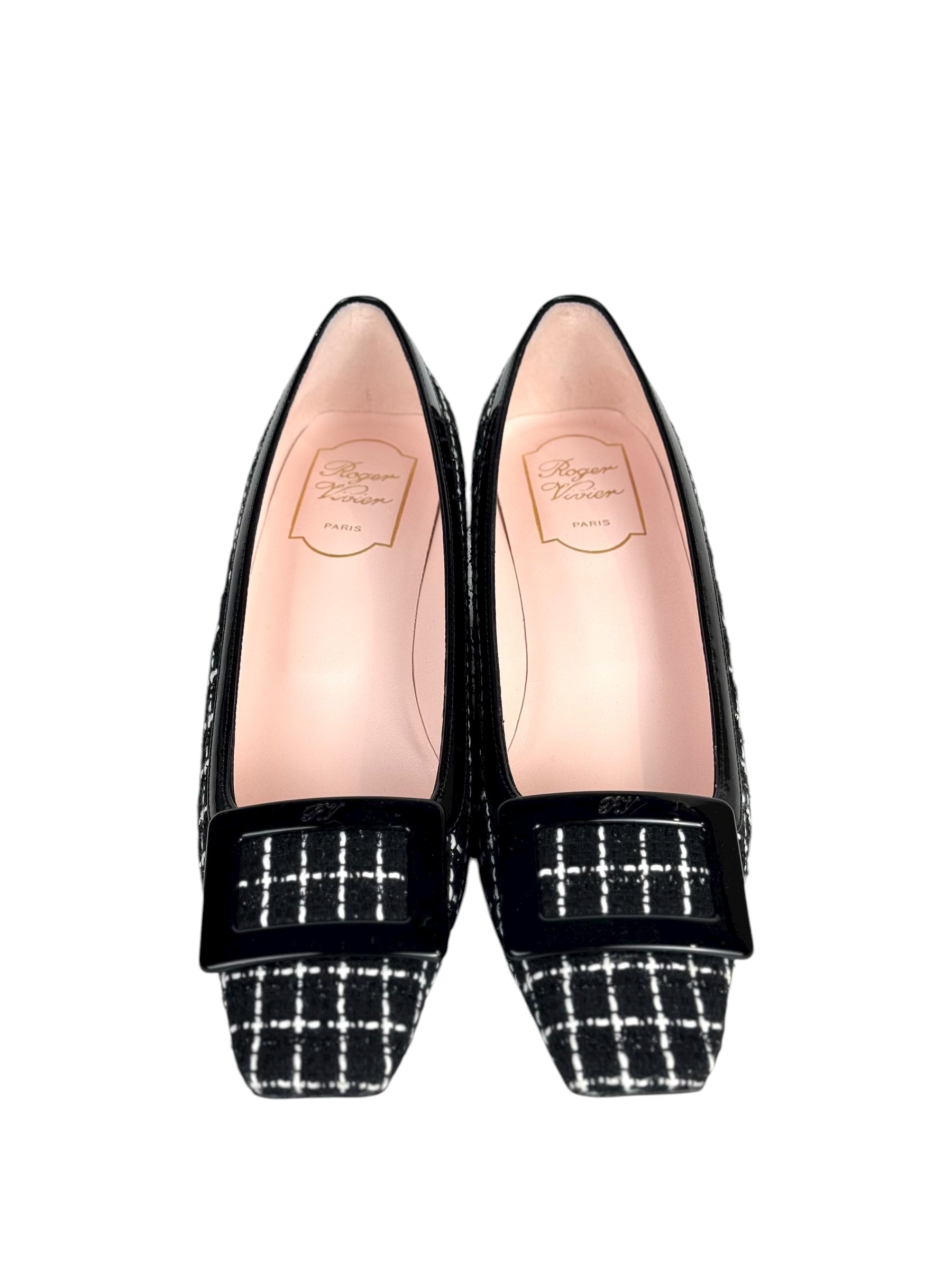 Roger Vivier Black Tweed Shoes #38