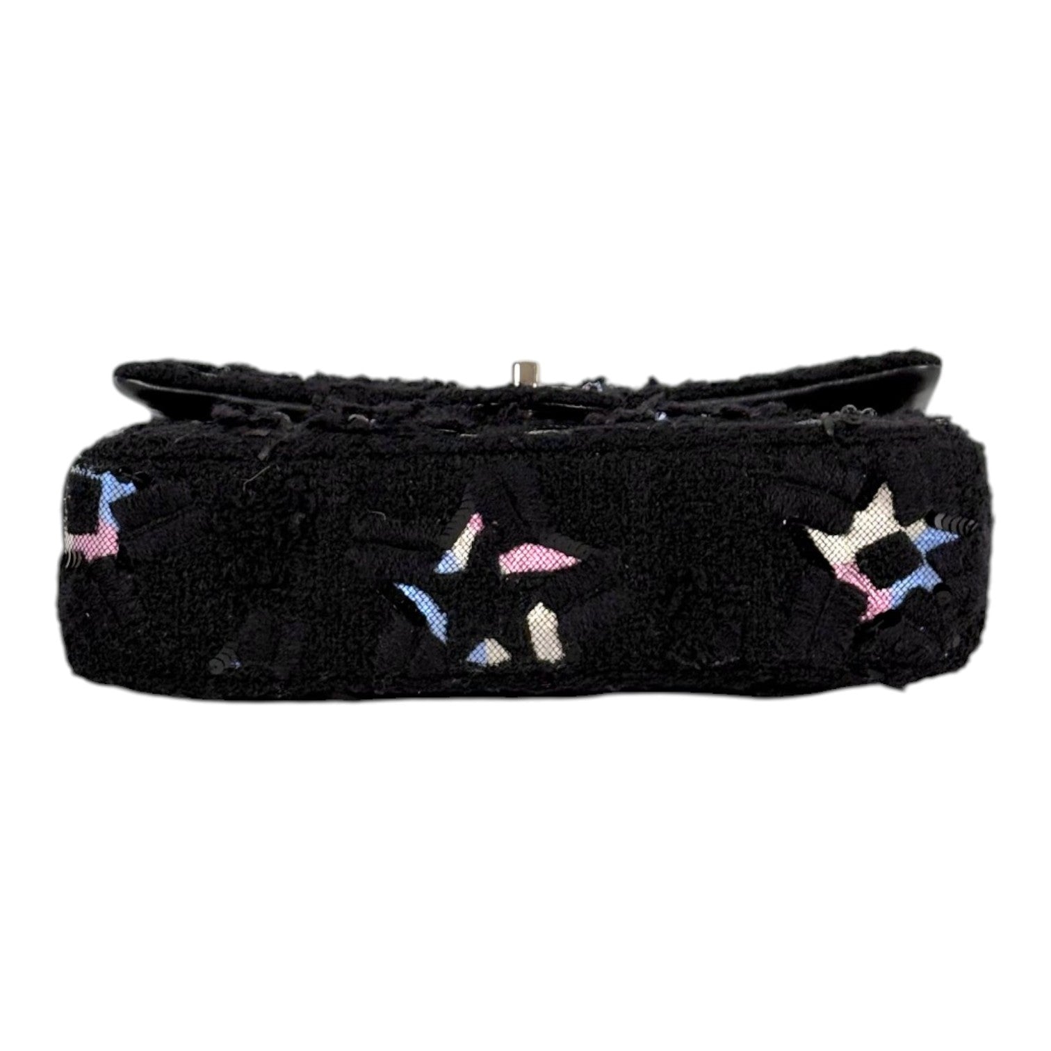 Chanel Medium Black Classic Flap in Tweed