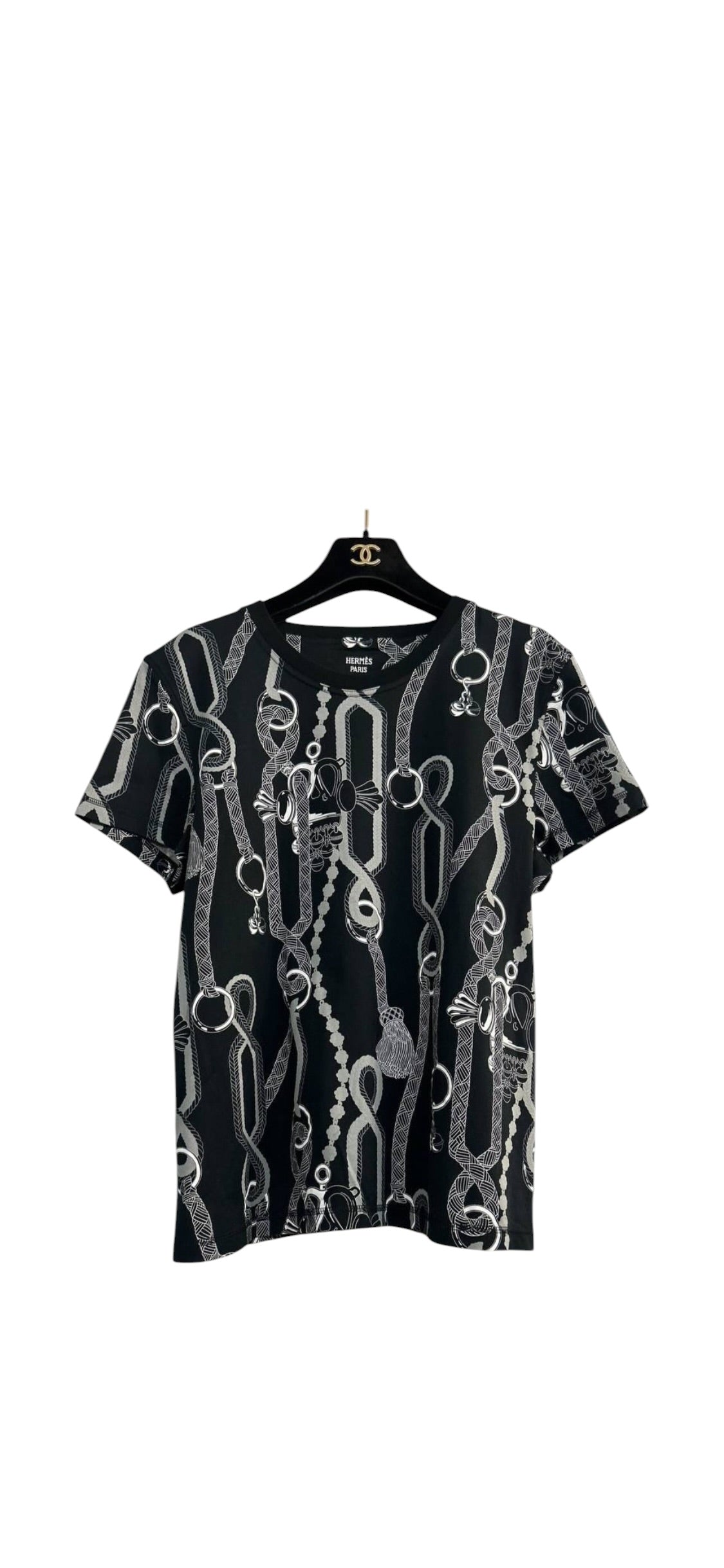 Hermes Micro T-shirt Black/White Sz 40 DLT8430