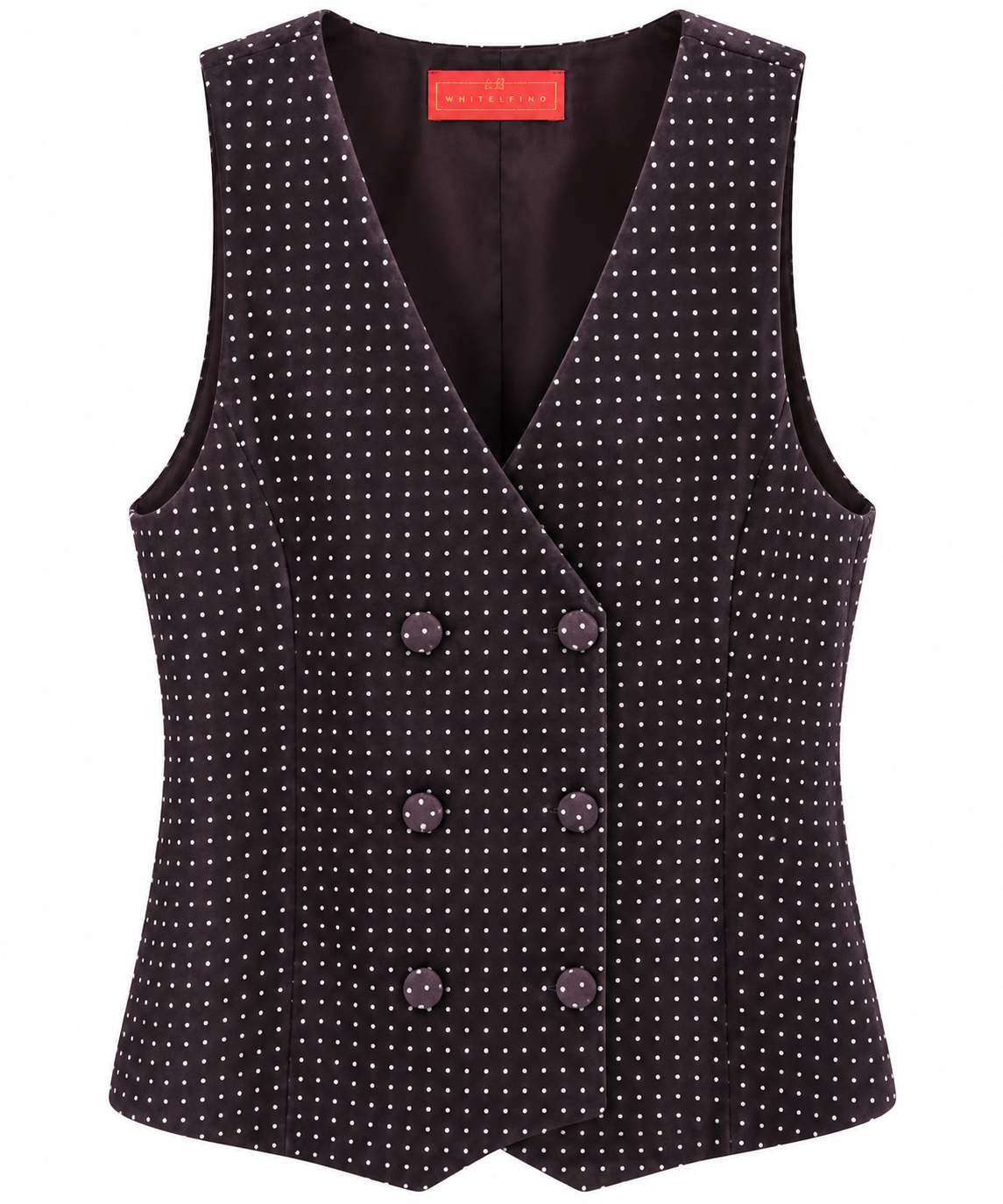 WAISTCOAT SUZY VELVET BROWN SILK LINING MCL13409