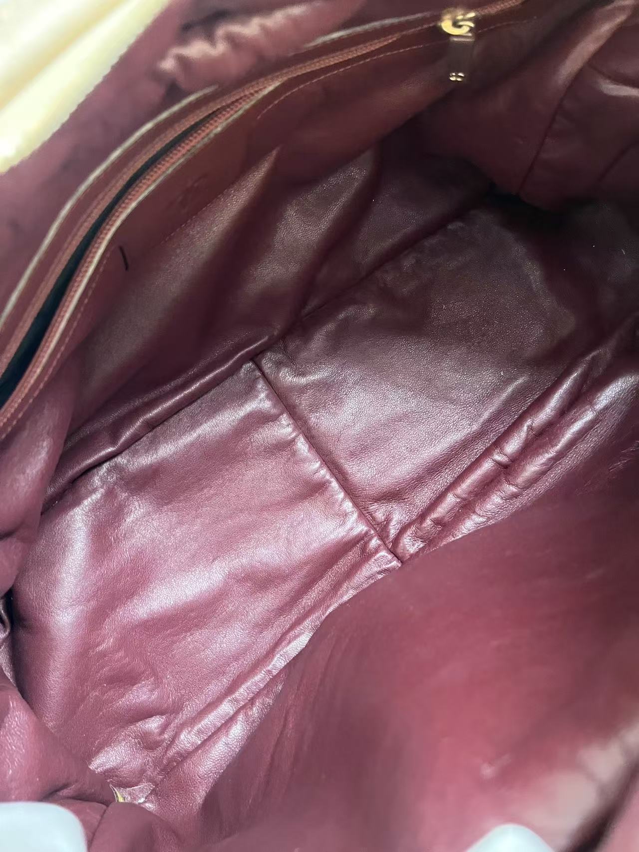Chanel Quilted Lambskin Puffy Bowling Bag - Beige