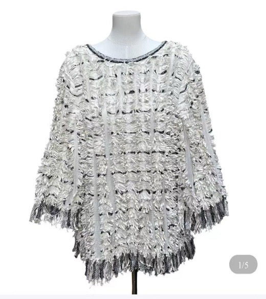 Chanel Waterfall Collection Fringe Top, Size 40 SYCC2119