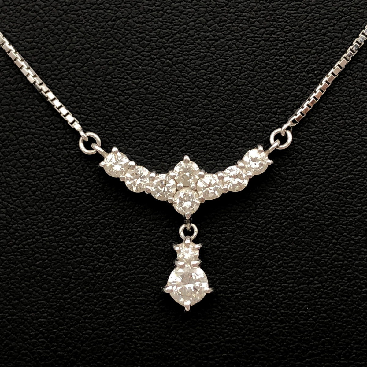 Custom Jewelry Diamond Necklace, D(1.00ct), PT900/PT850, 6.4g, 16inch C340085