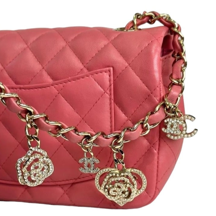 Chanel Pink Mini Charm CF Bag