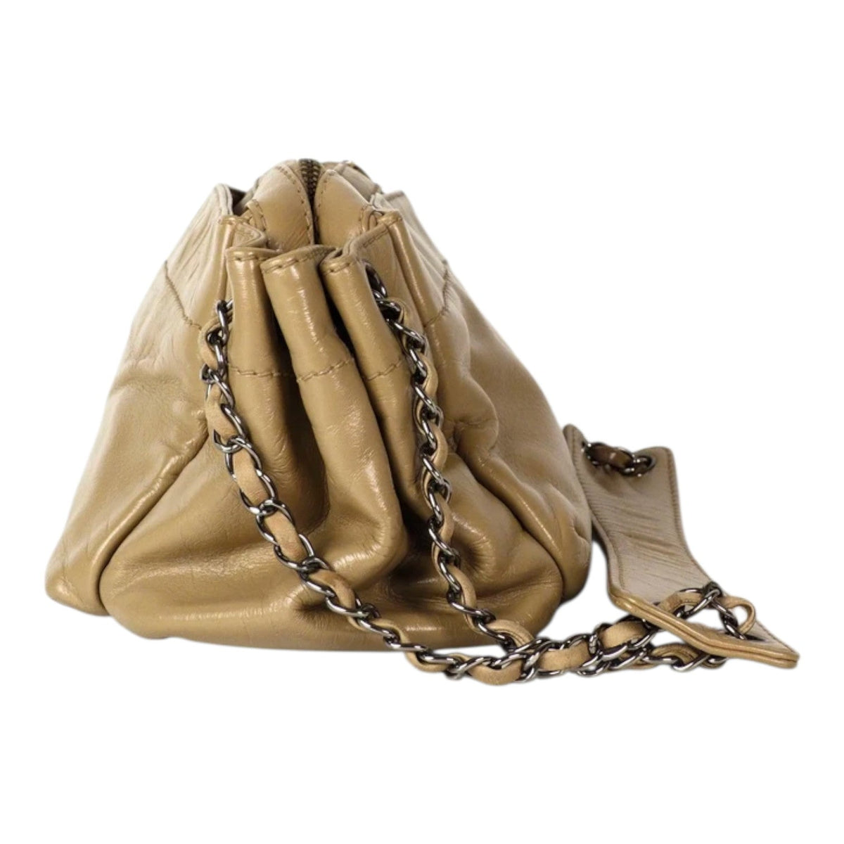 Chanel Brown Leather with Chanel Embossed Bag
