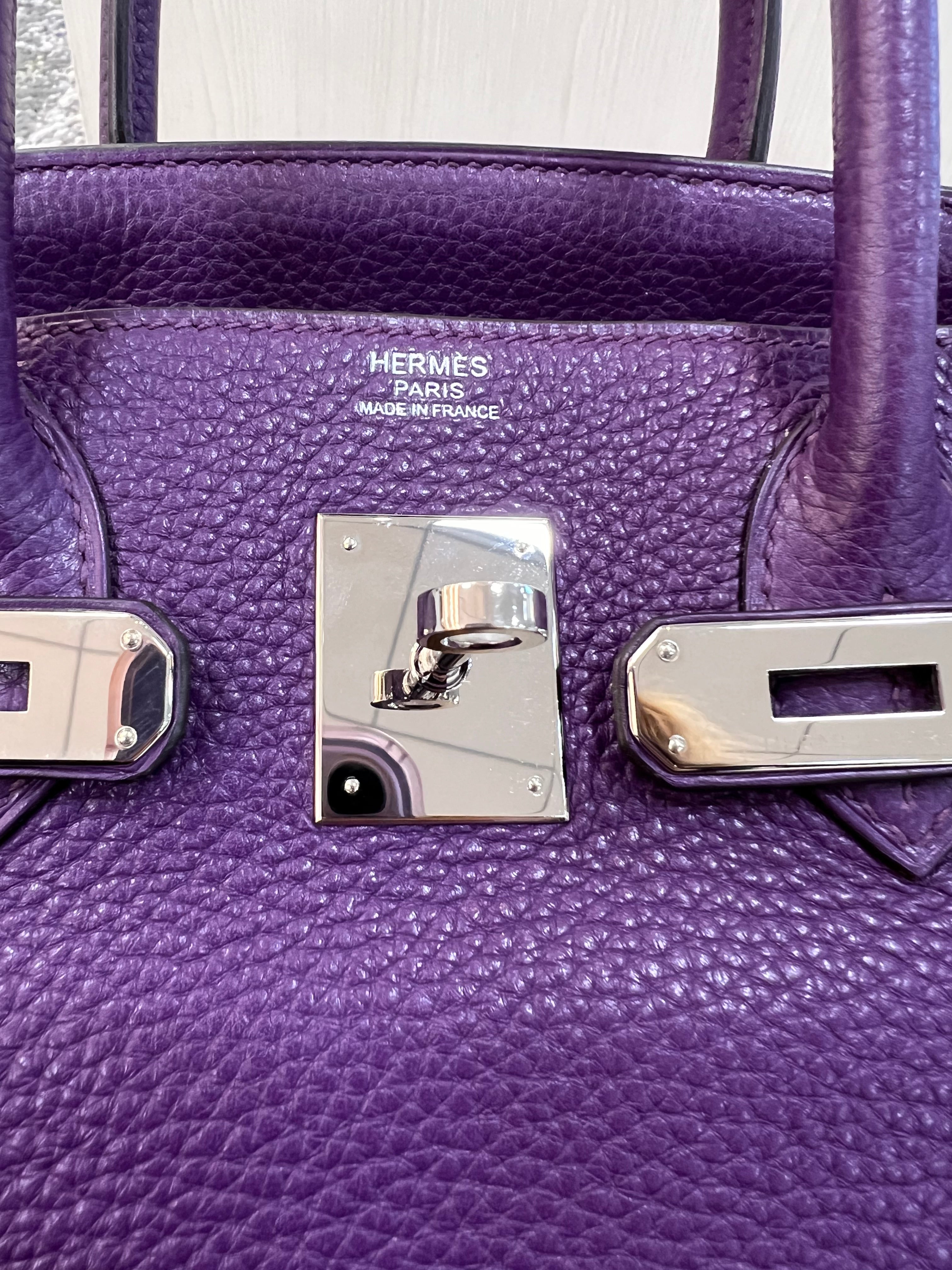 Hermes Birkin 30 Iris Clemence PHW #P 90257294