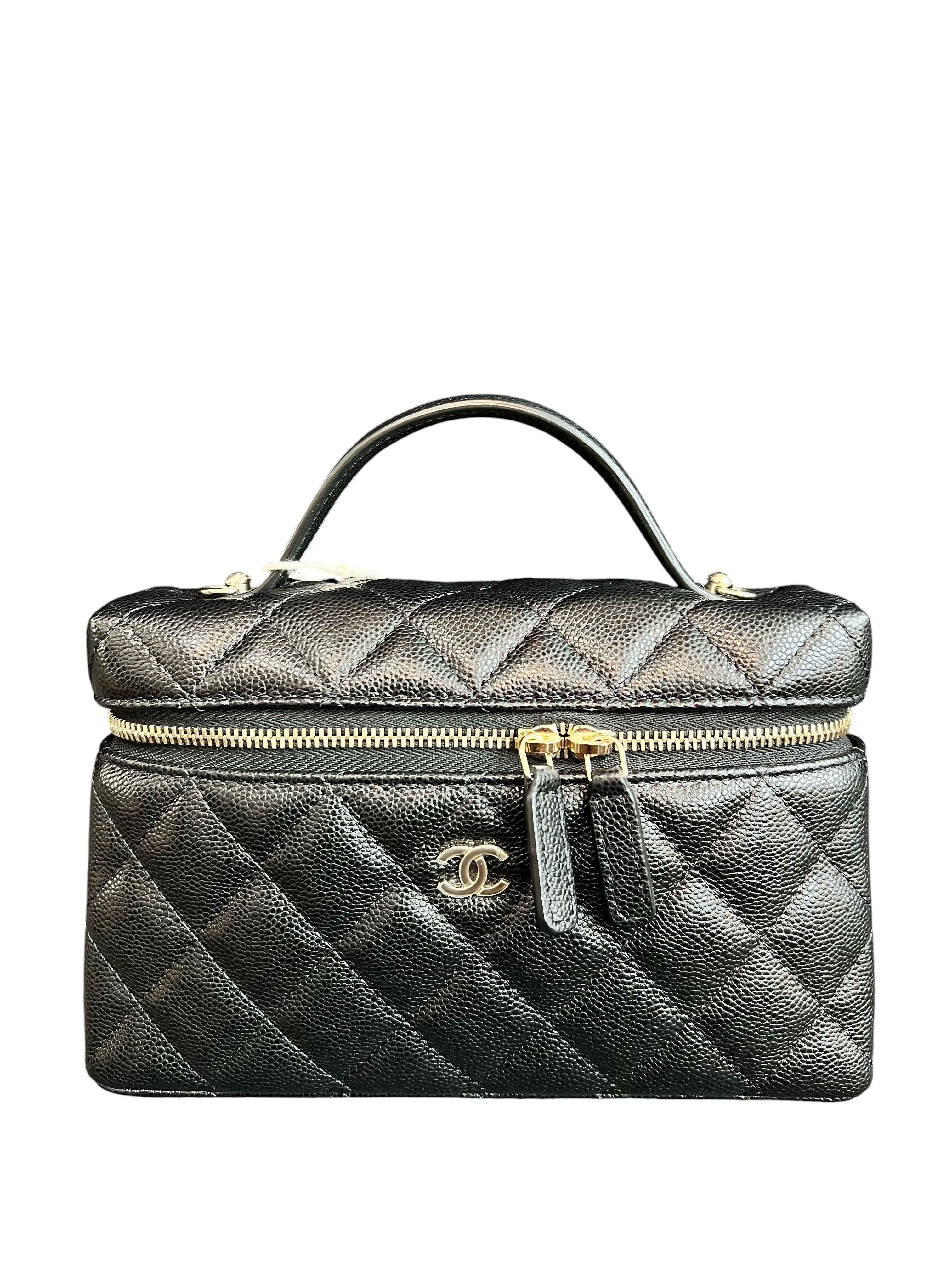 Chanel 25C Vanity Pochette Black Caviar LGHW SYCYF0904