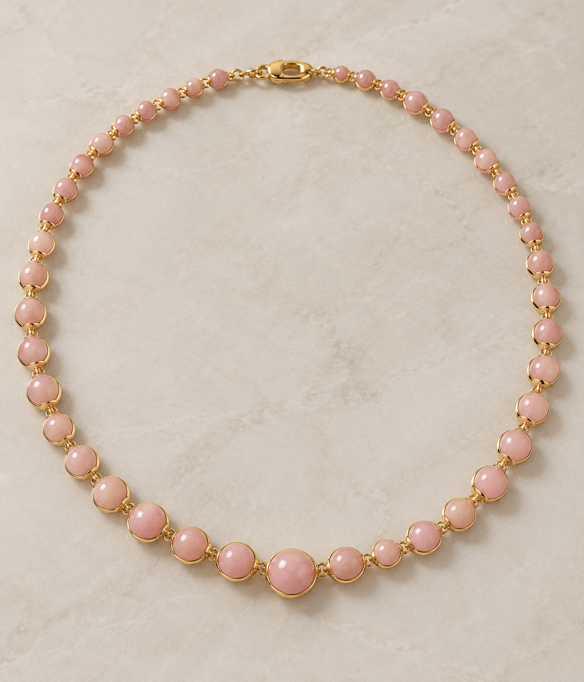 Pink Opal 27.6 carat Round Cabs DXBS6785 with setting silver