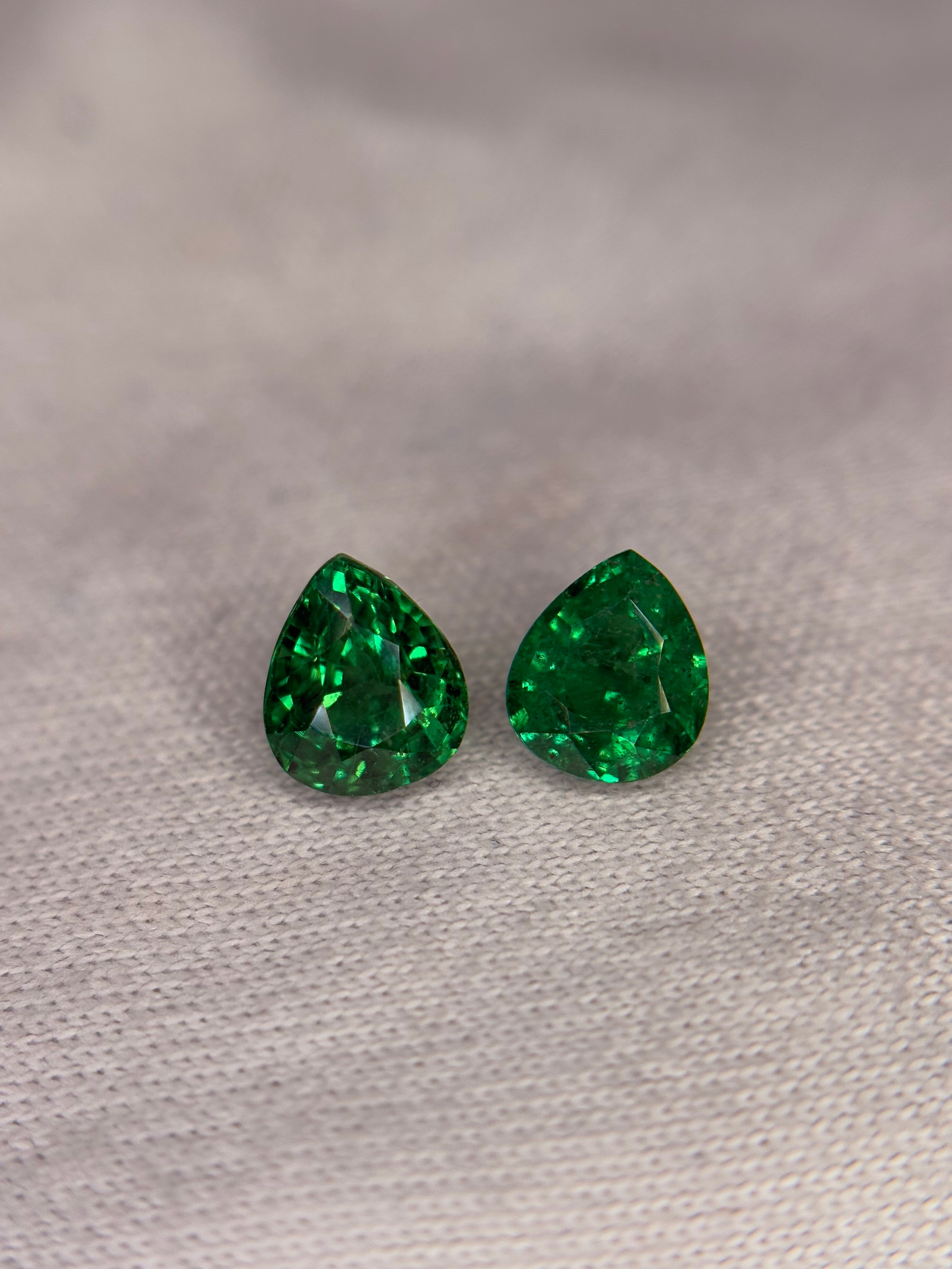 1.75ct Tsavorite Pear PAIR THAIC0617