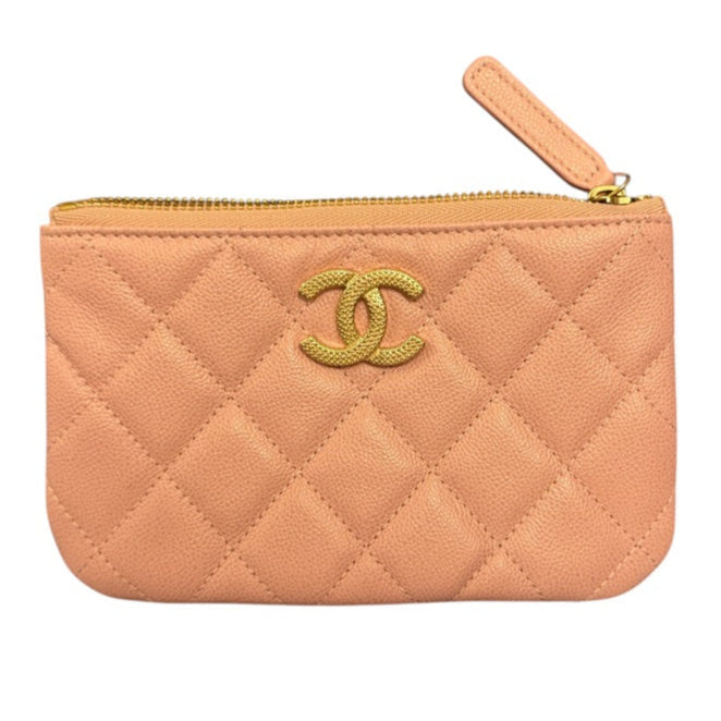 Chanel 22B Zippy Pouch in Caviar & Pink with GHW