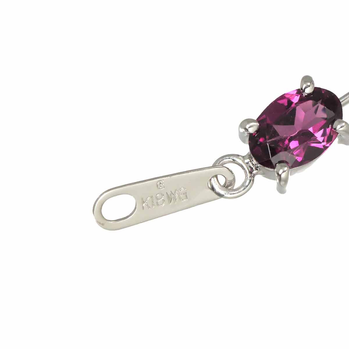 Garnet 5.66ct Diamond 0.16ct Bracelet 18K K18 WG White Gold 750 902974434