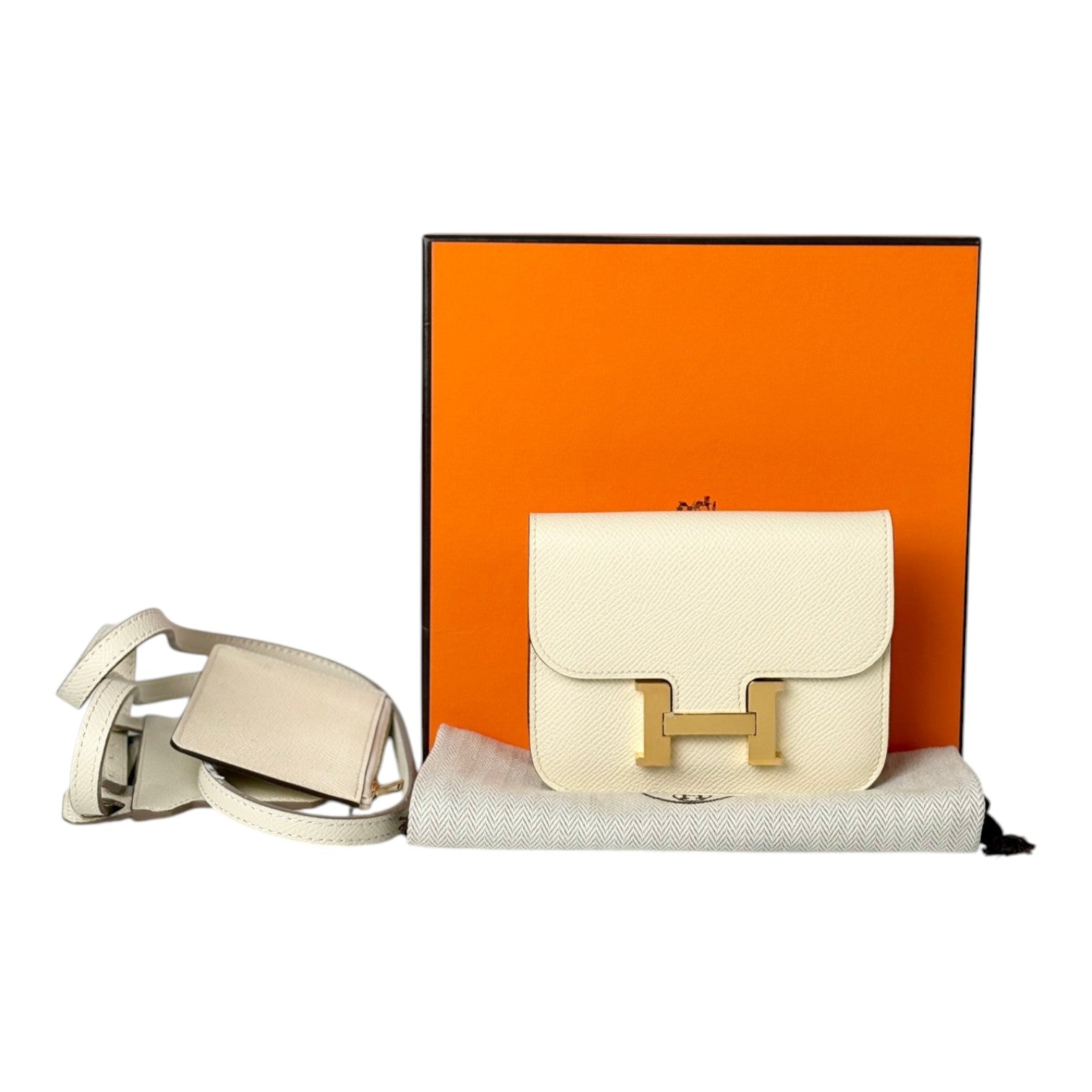 Hermes Slim Constance in Nata with GHW - Full Set
