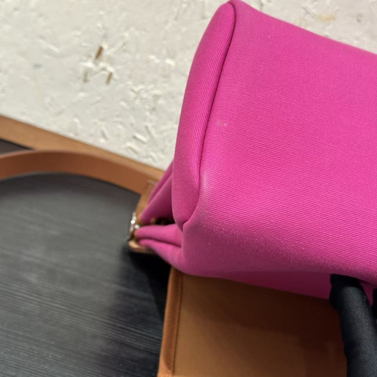 Hermès Herbag 31 Two-Tone Convertible Bag - Fuchsia & Tan
