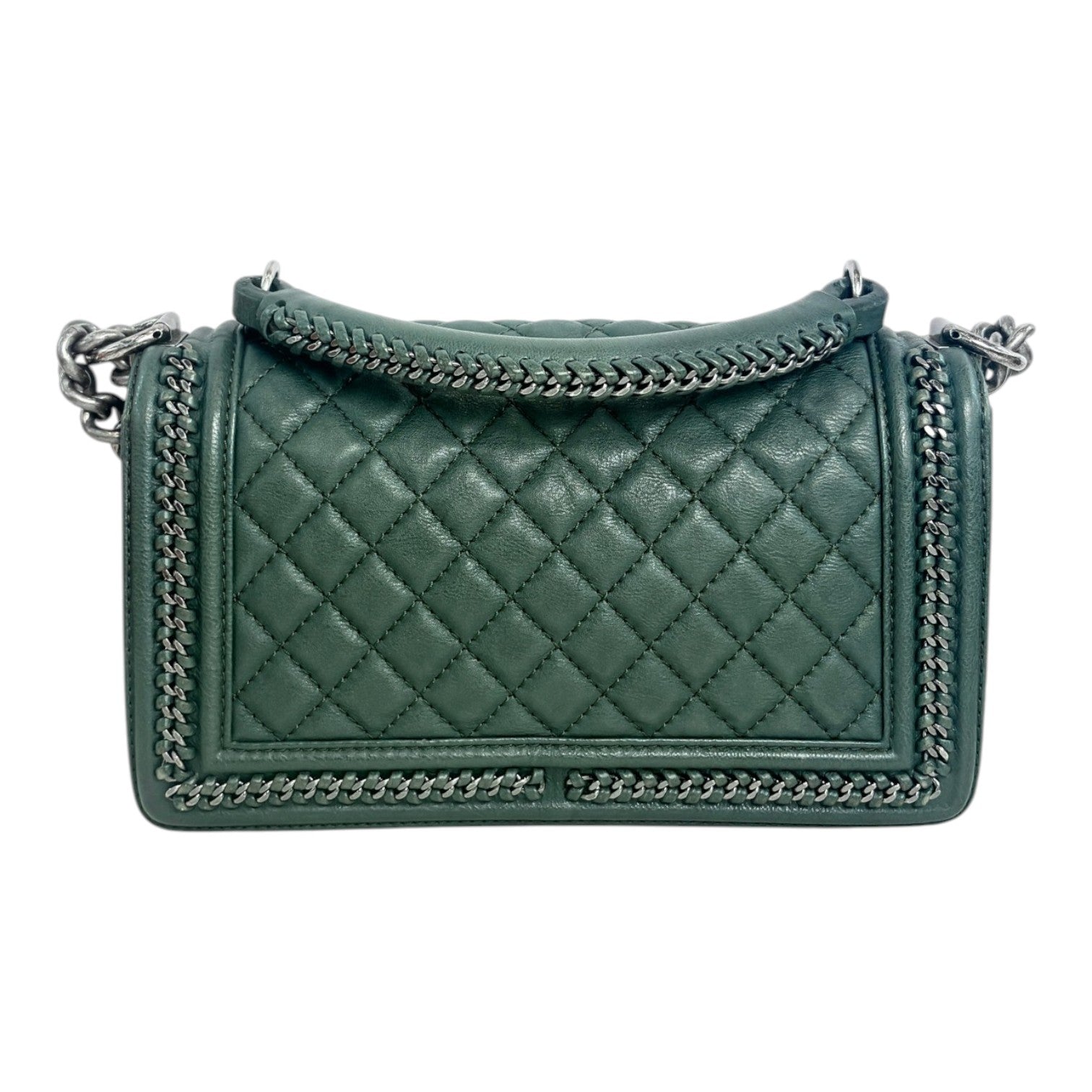 Chanel Medium Green Leboy With Top Handle