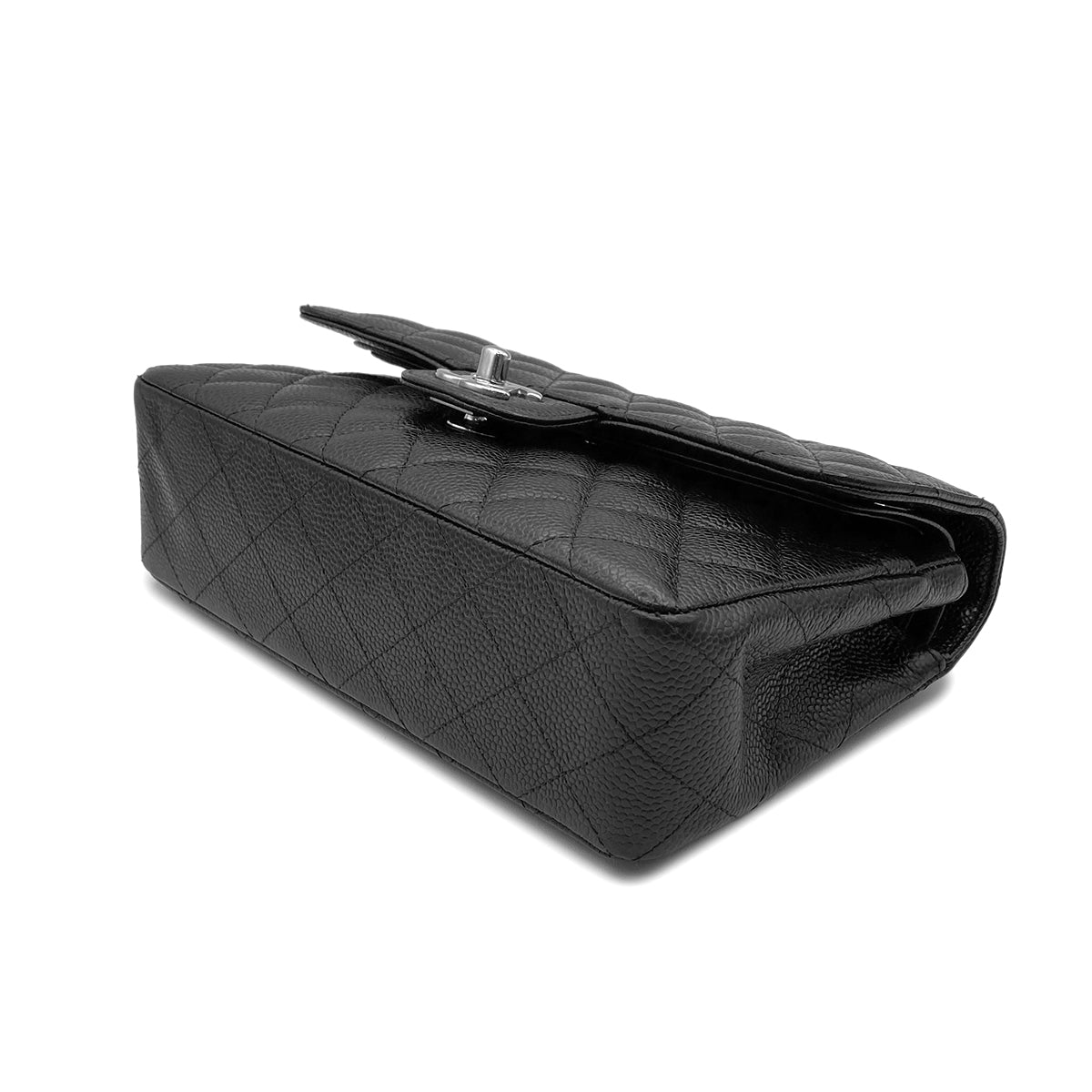 CHANEL CLASSIC FLAP SMALL CHAIN SHOULDER BAG BLACK CAVIAR SKIN SHW 90202733