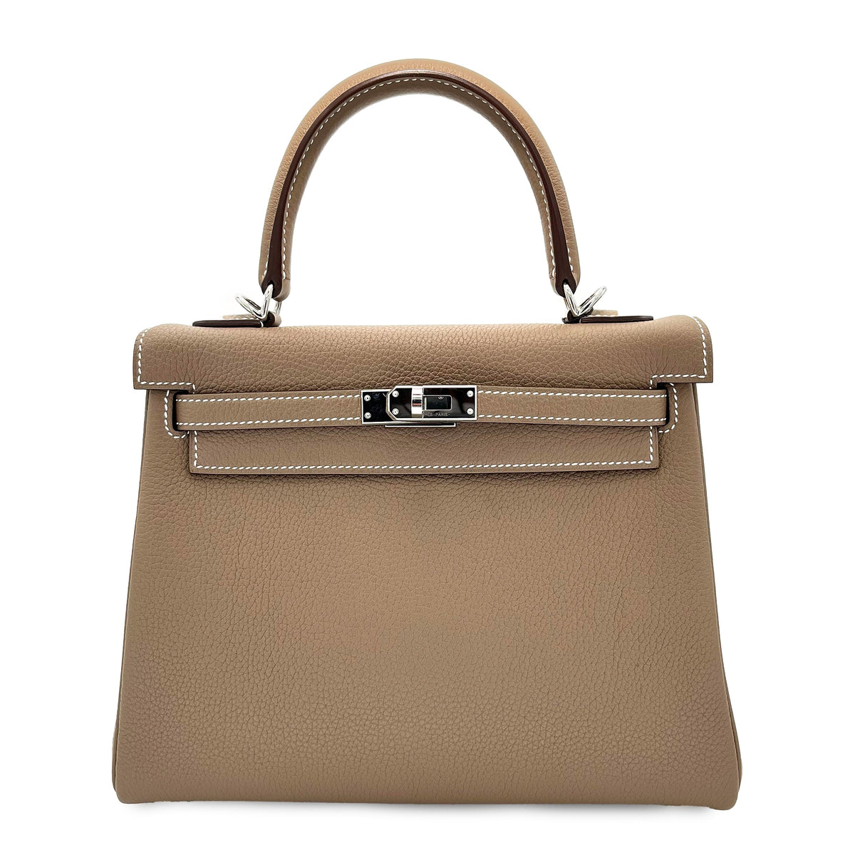 Hermes Kelly 25 in Etoupe Togo with PHW