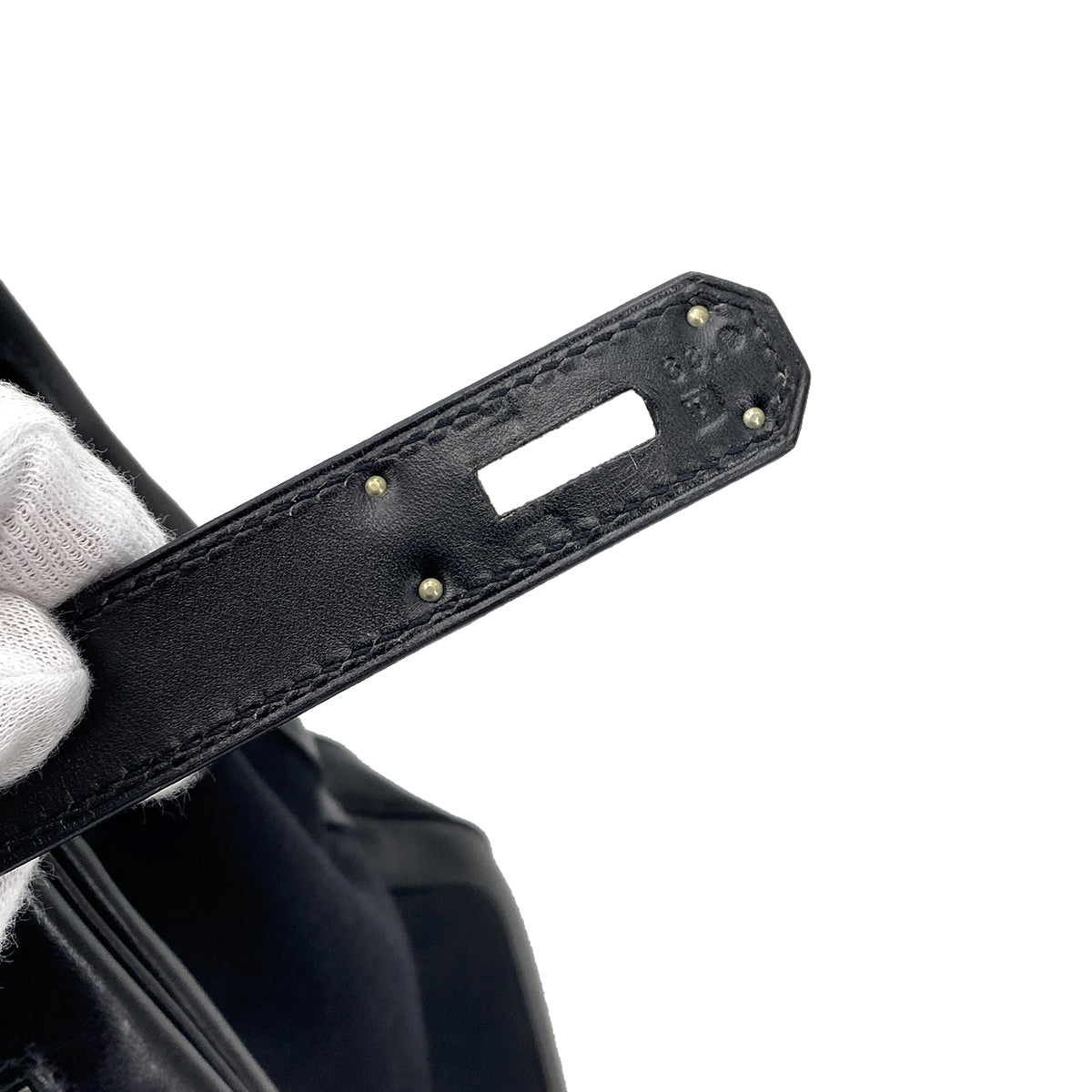 HERMES KELLY LAKIS 40 BLACK BOXCALF TOILE OFFICIER HAND SHOULDER BAG □H 90230404