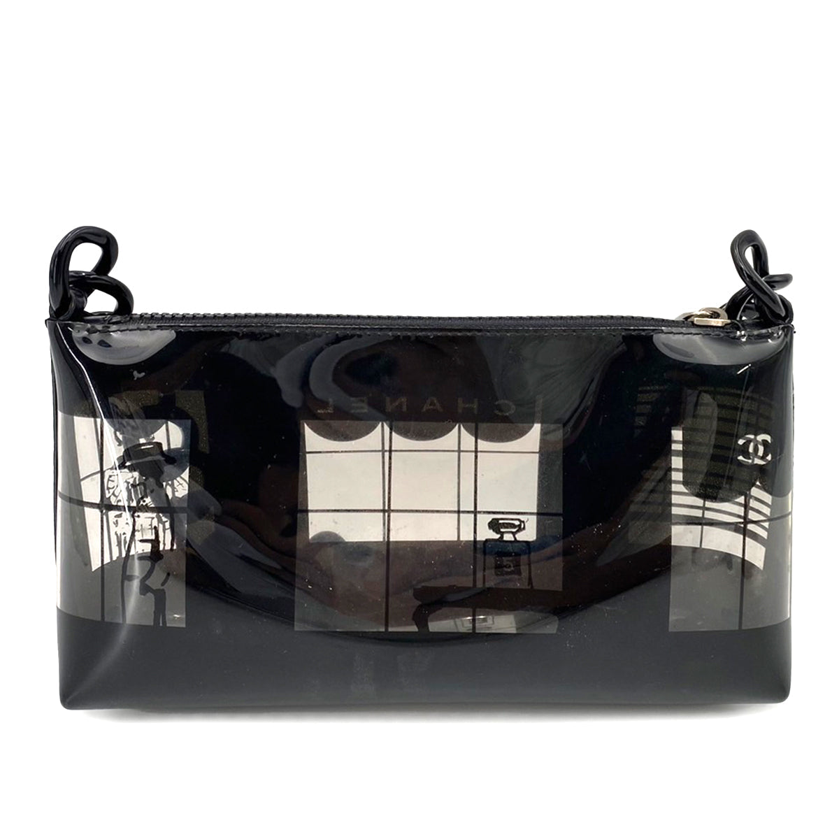 Chanel Vintage Windows Black Vinyl Tote #8 90242988