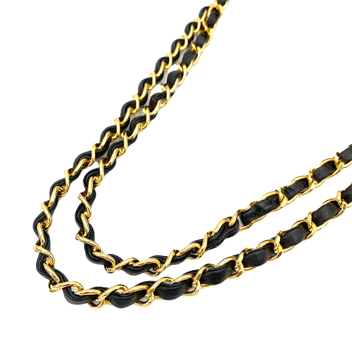 CHANEL VINTAGE CLASSIC FLAP MEDIUM CHAIN SHOULDER BAG BLACK LAMB SKIN 90243556