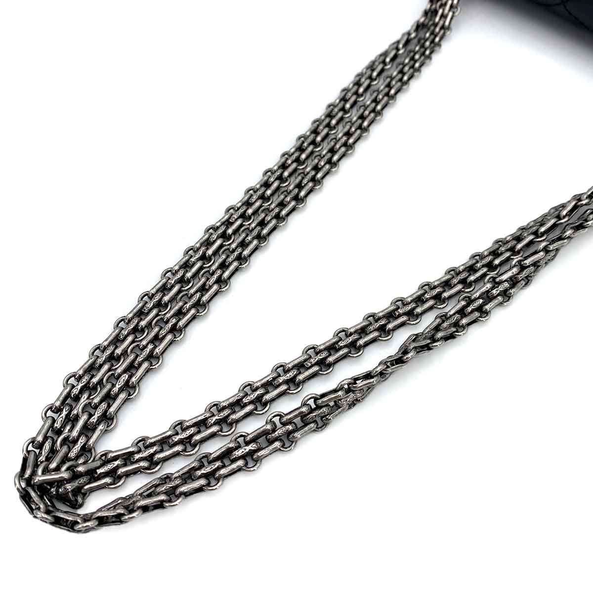 CHANEL VINTAGE 2.55 LUCKY CHARM CHAIN SHOULDER BAG BLACK CALF SKIN SHW 90245051