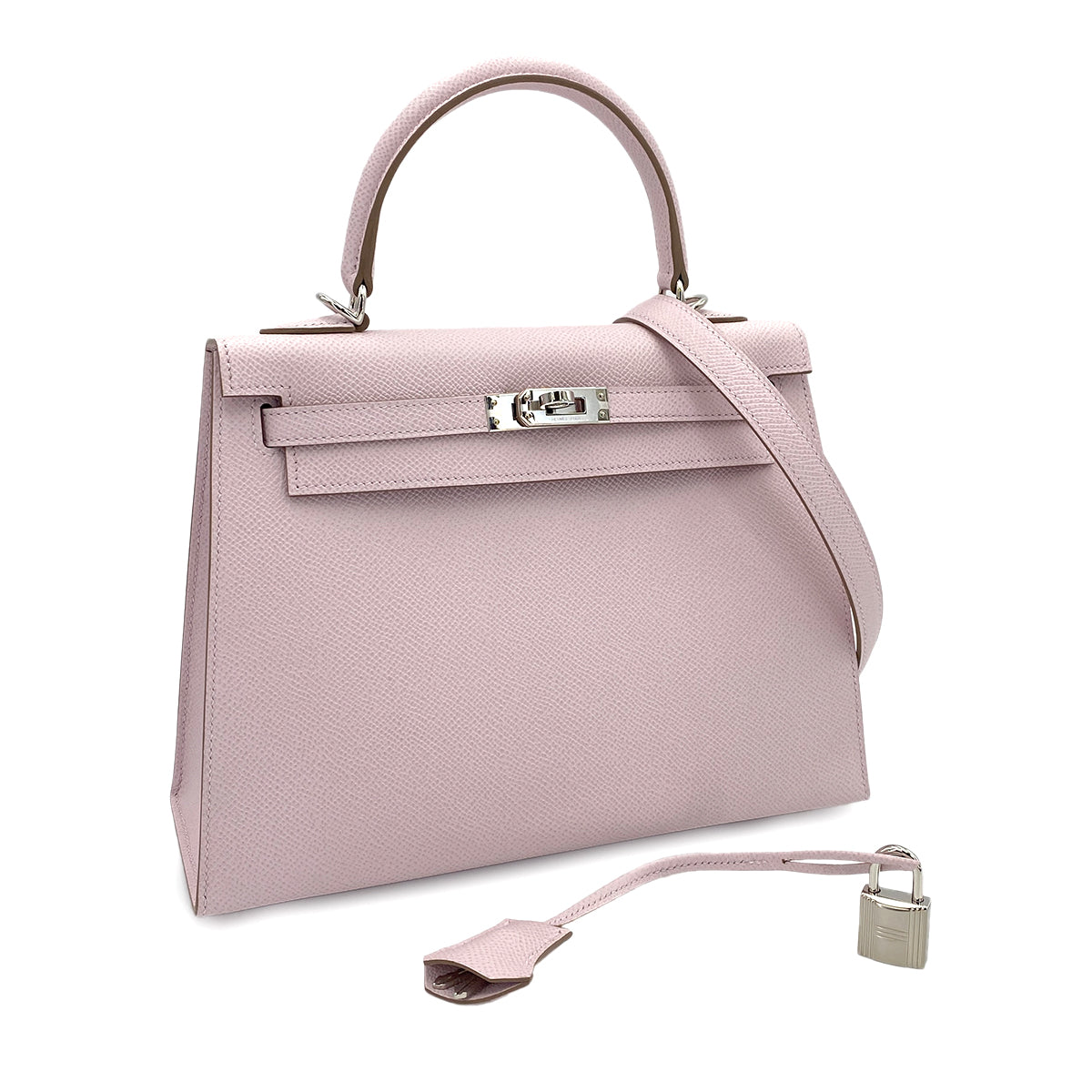 Hermes Kelly 25 Sellier Mauve Pale Epsom PHW #B 90247313