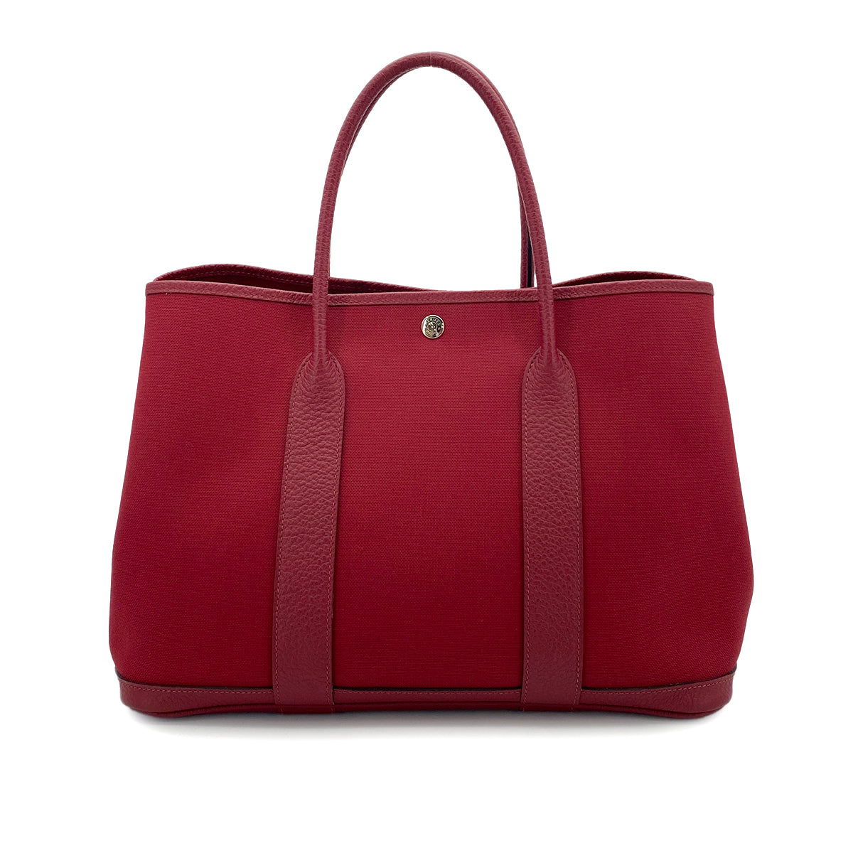 Hermes Garden Party PM Rouge Grenat Toile H #X 90249027