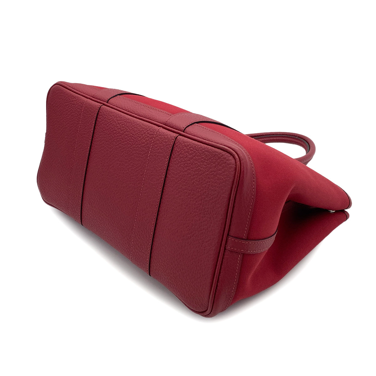 Hermes Garden Party PM Rouge Grenat Toile H #X 90249027