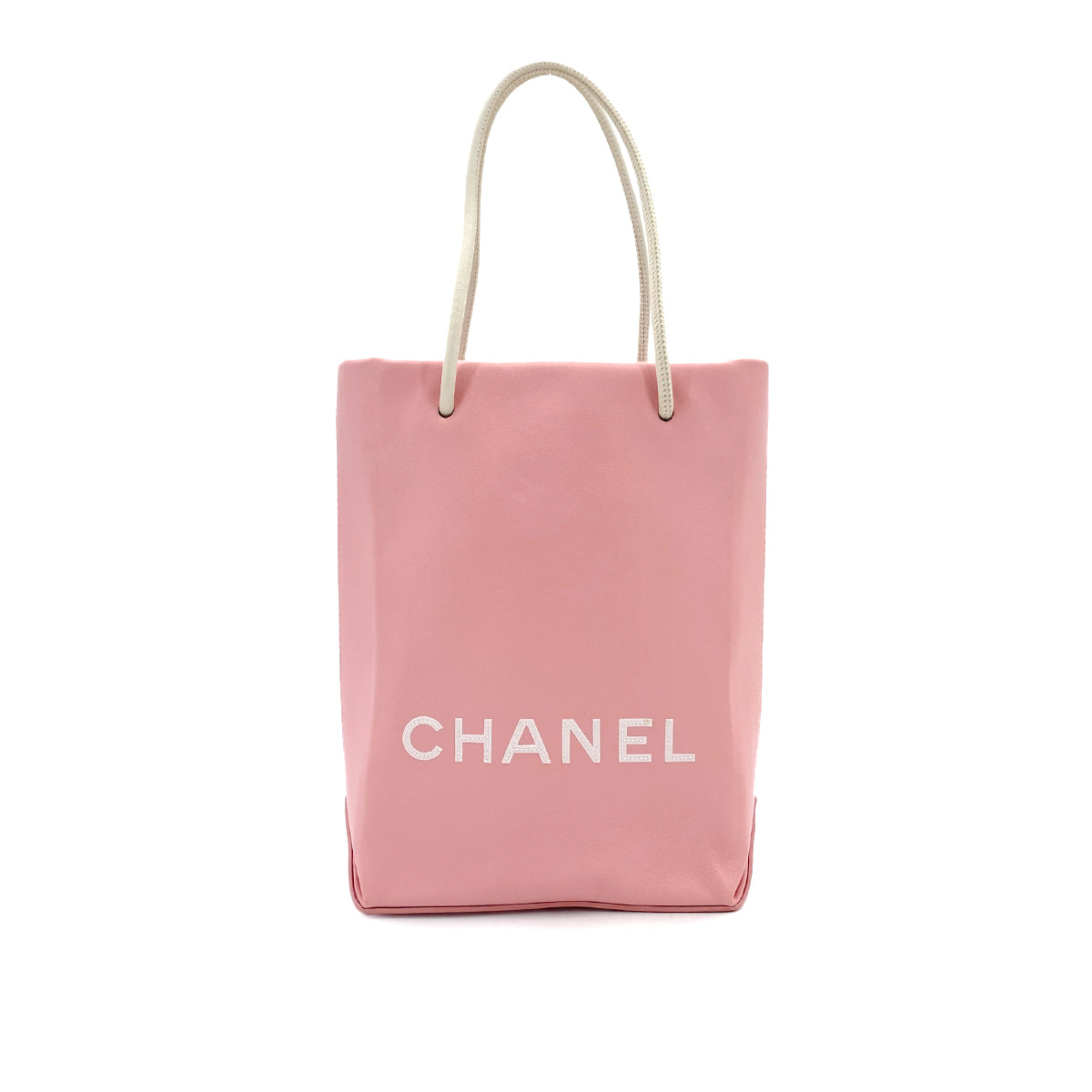 CHANEL VINTAGE ESSENTIAL TOTE BAG PINK CALF LEATHER 90249865