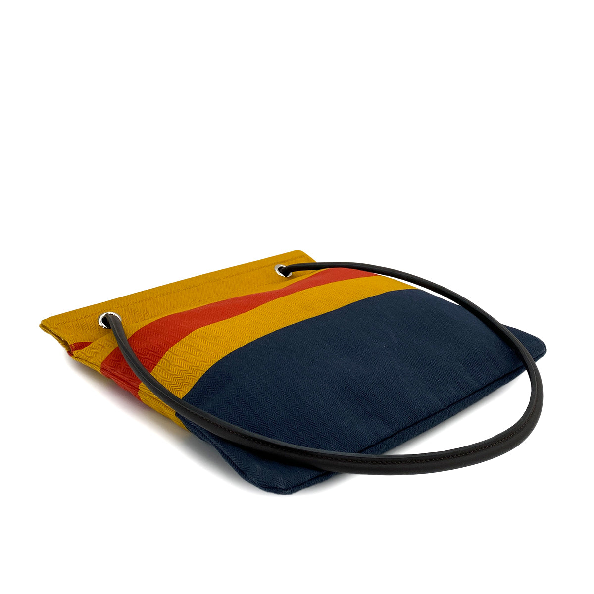 HERMES SAC ALINE MM LOCABAL JAUNE TOILE CHEVRON SWIFT SHOULDER BAG Z 90250506