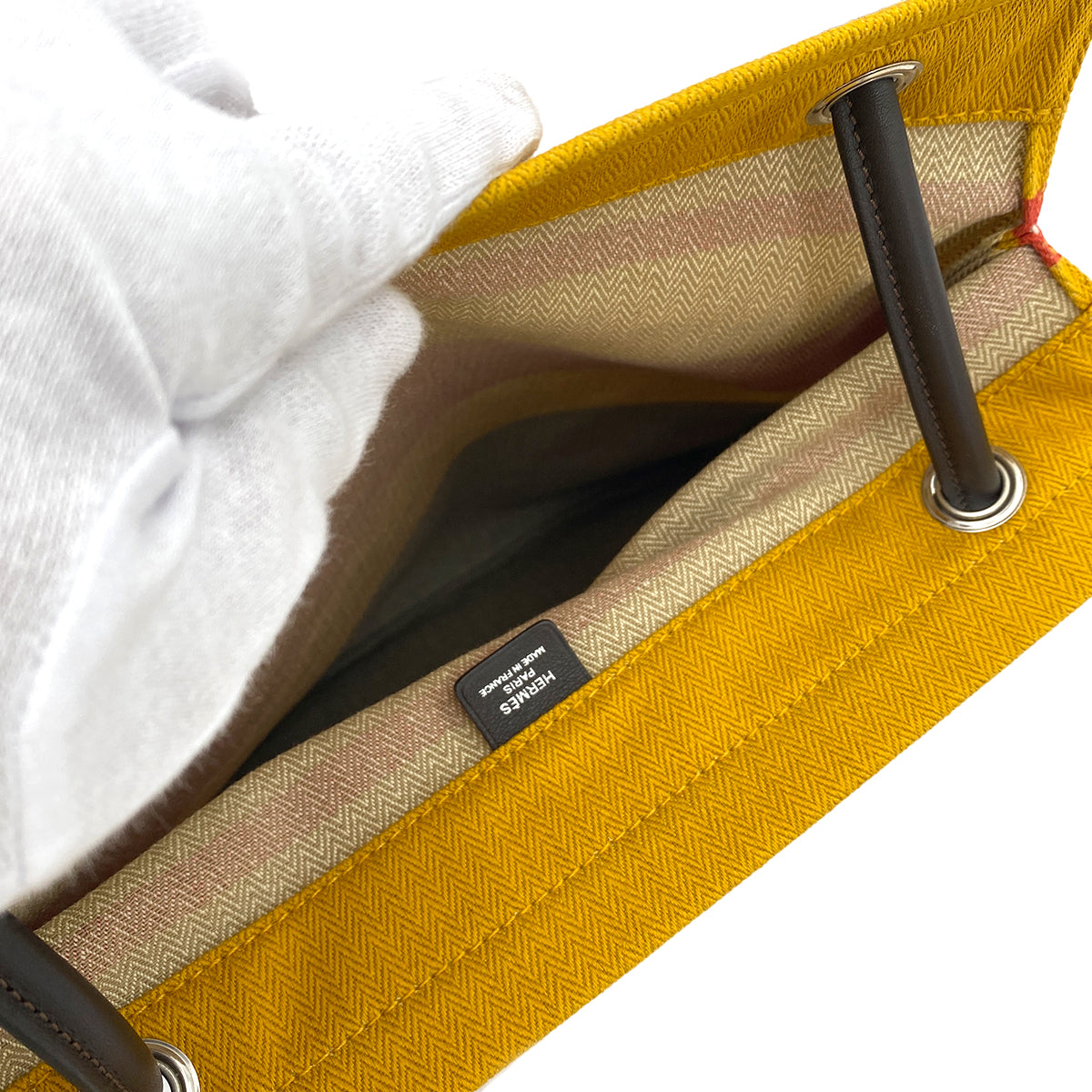 HERMES SAC ALINE MM LOCABAL JAUNE TOILE CHEVRON SWIFT SHOULDER BAG Z 90250506