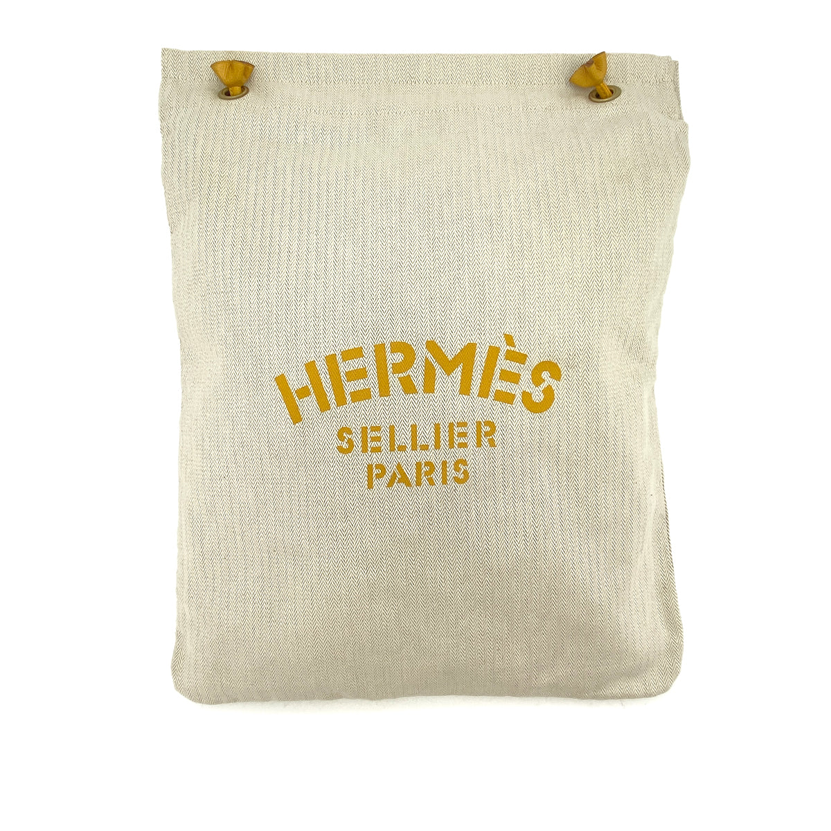 HERMES SAC ALINE GM NATUREL TOILE CHEVRON LEATHER SHOULDER BAG 90250511