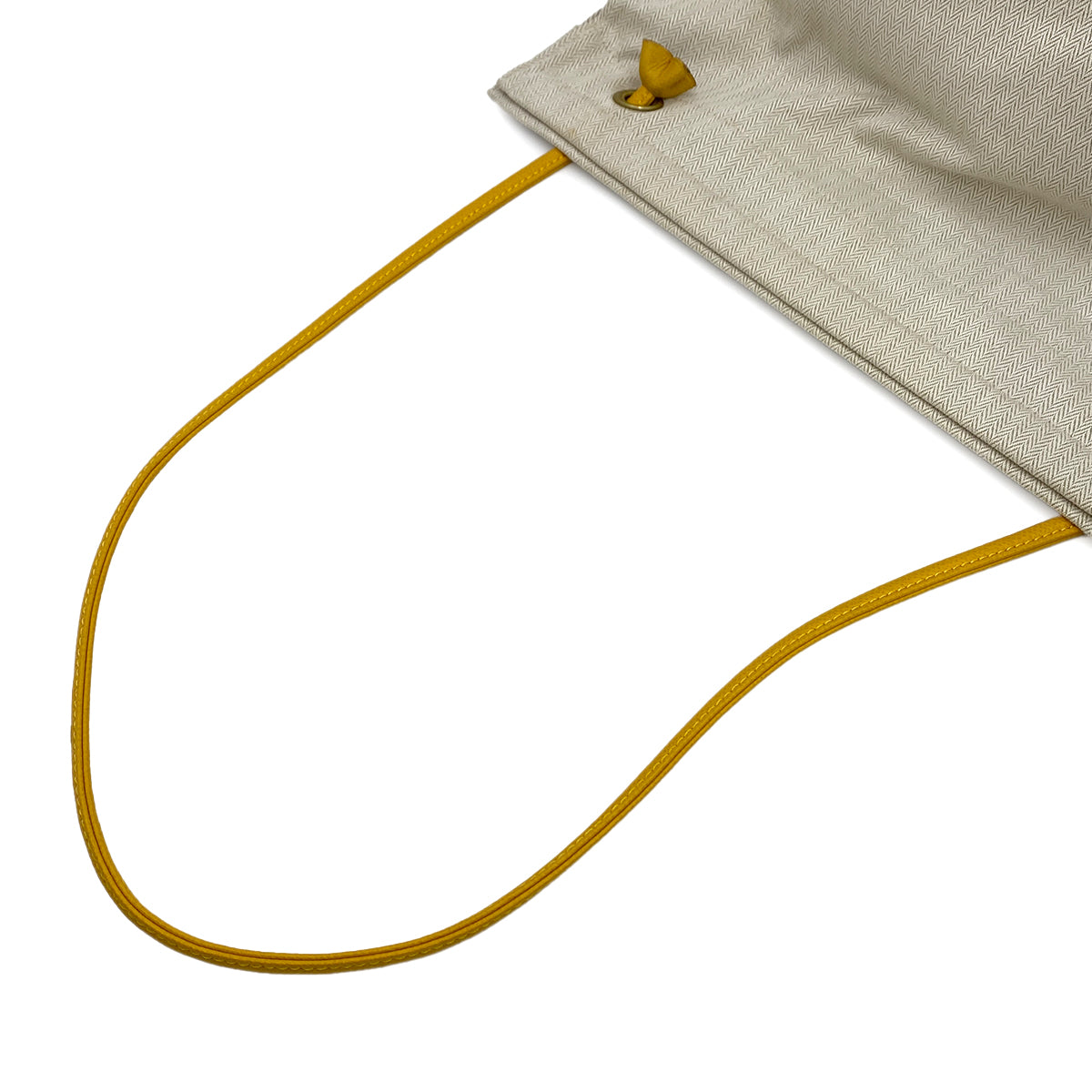 HERMES SAC ALINE GM NATUREL TOILE CHEVRON LEATHER SHOULDER BAG 90250511