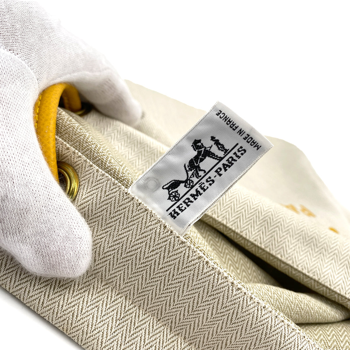 HERMES SAC ALINE GM NATUREL TOILE CHEVRON LEATHER SHOULDER BAG 90250511