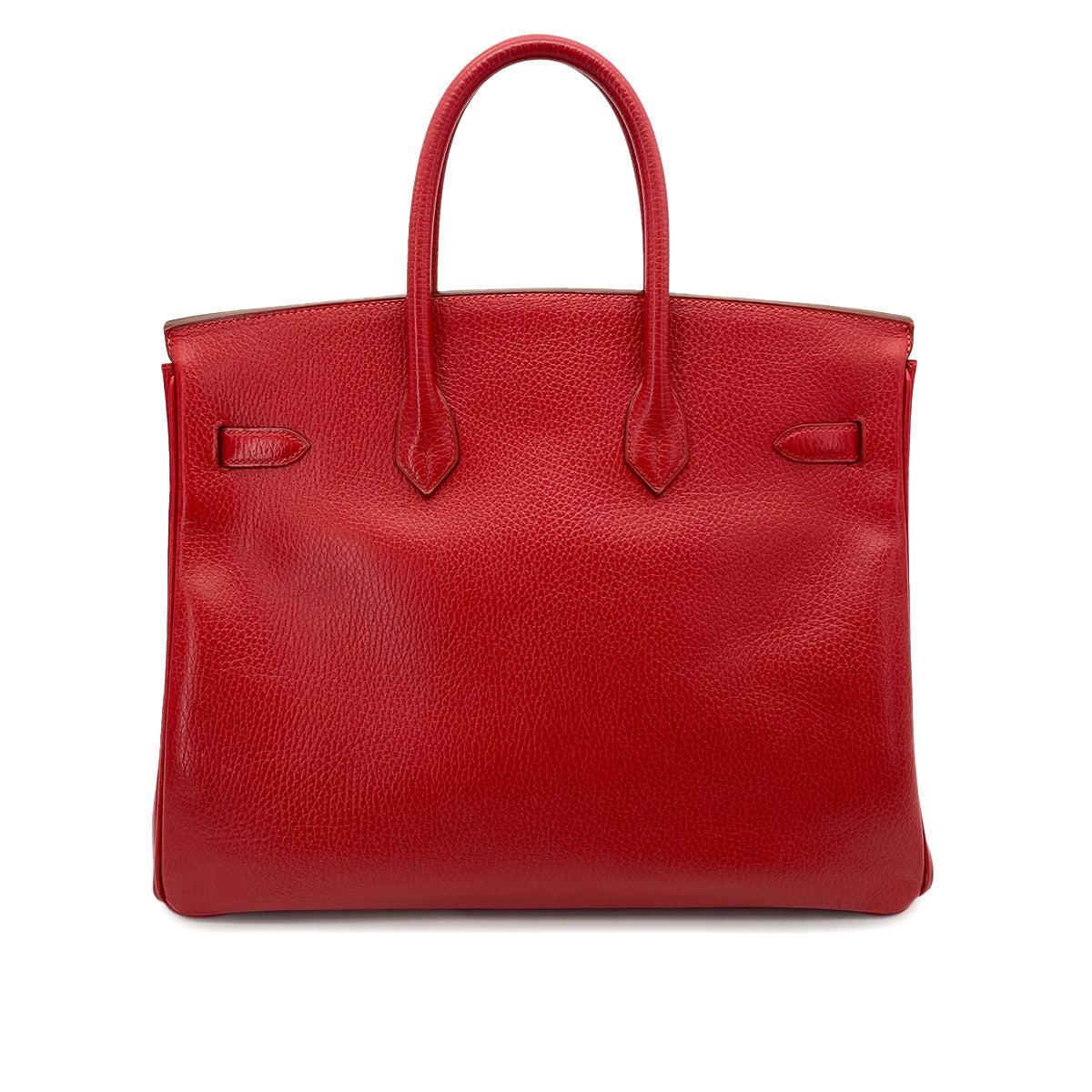 HERMES VINTAGE BIRKIN 35 ROUGE VIF ARDENNES GHW #X 90251080