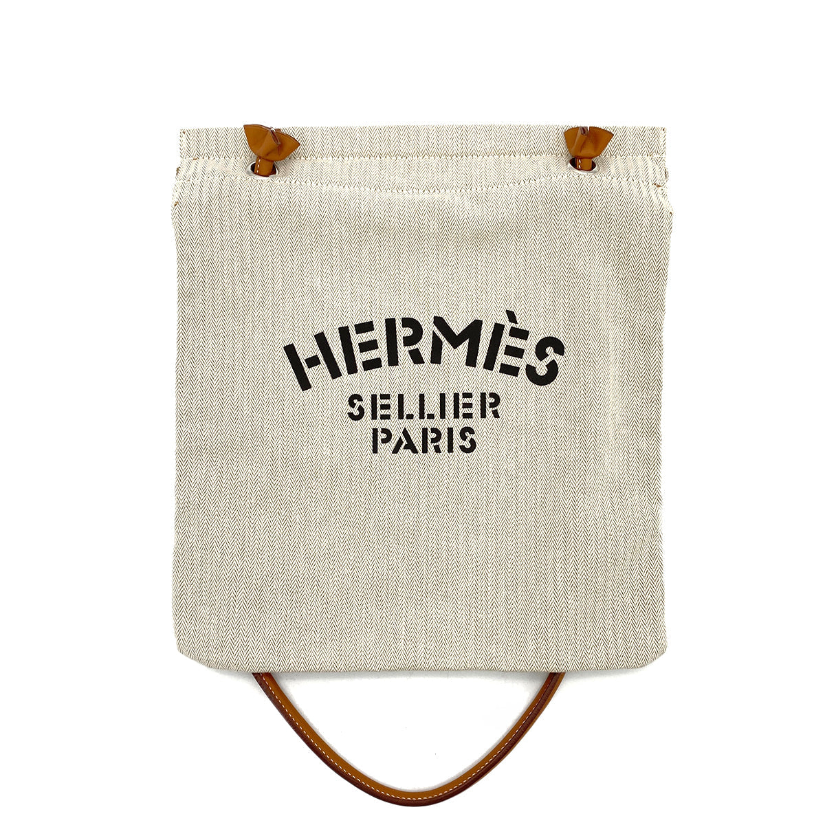 HERMES SAC ALINE MM NATUREL TOILE CHEVRON LEATHER SHOULDER BAG A 90251114