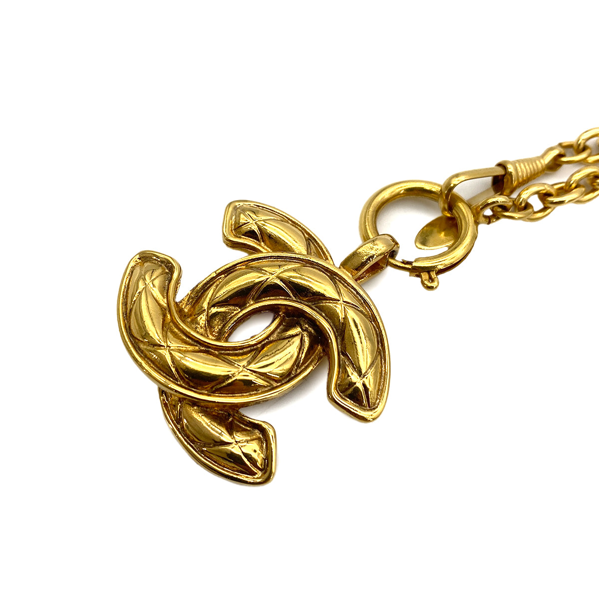 CHANEL VINTAGE NECKLACE MATELASSE COCOMARK ACCESSORY 90251129