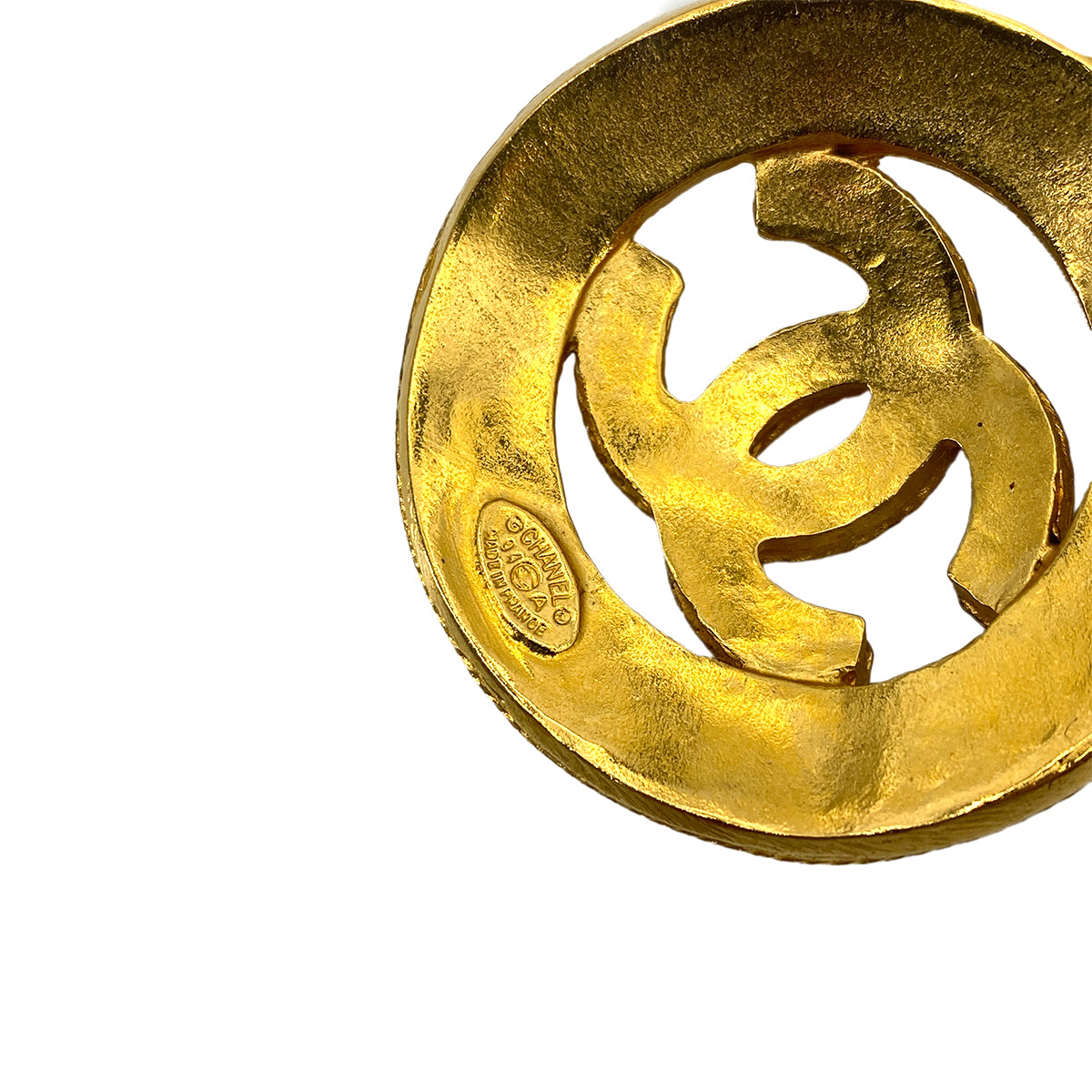 CHANEL VINTAGE NECKLACE COCOMARK ROUND ACCESSORY 94A 90251827