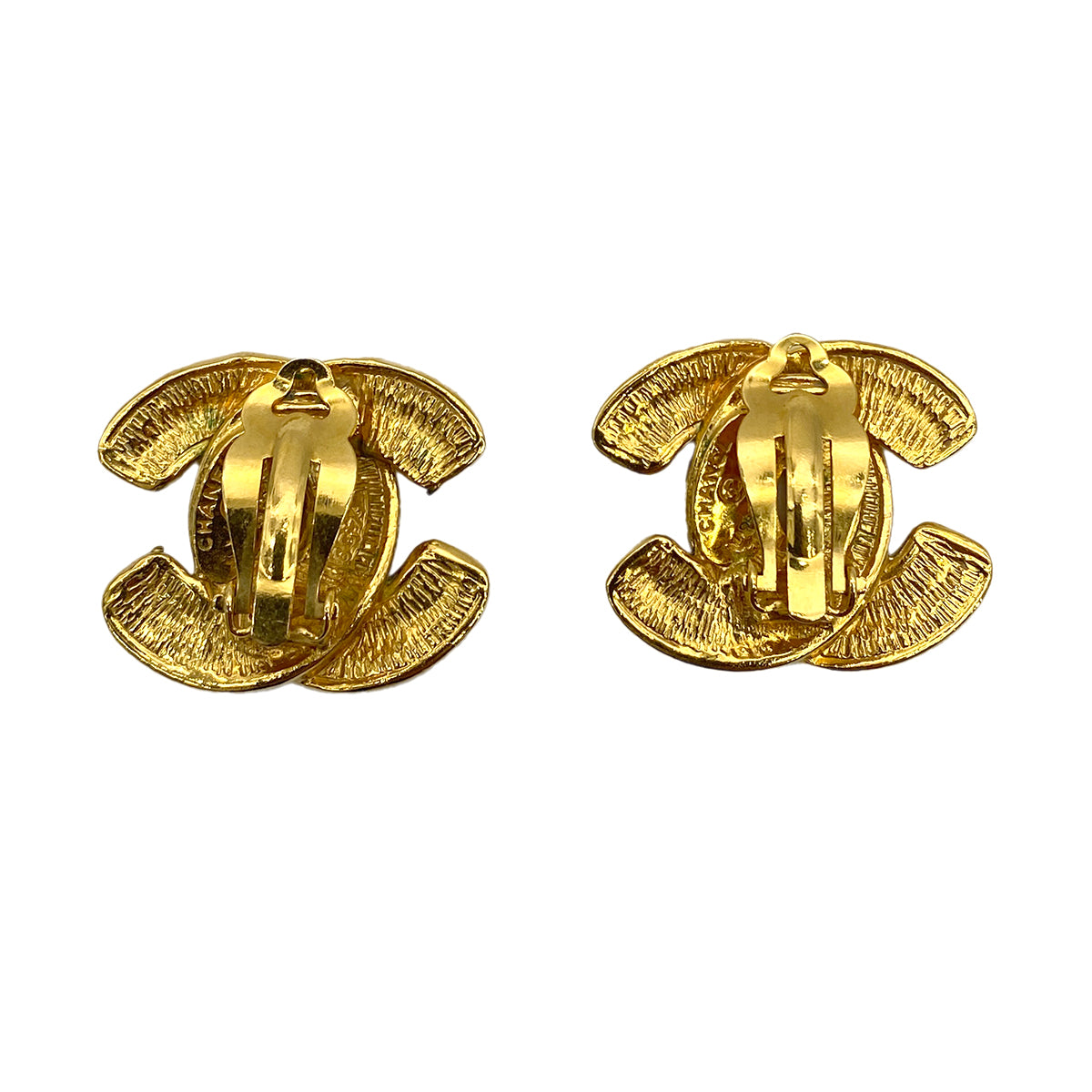 CHANEL VINTAGE EARRINGS MATELASSE COCOMARK ACCESSORY 90251992