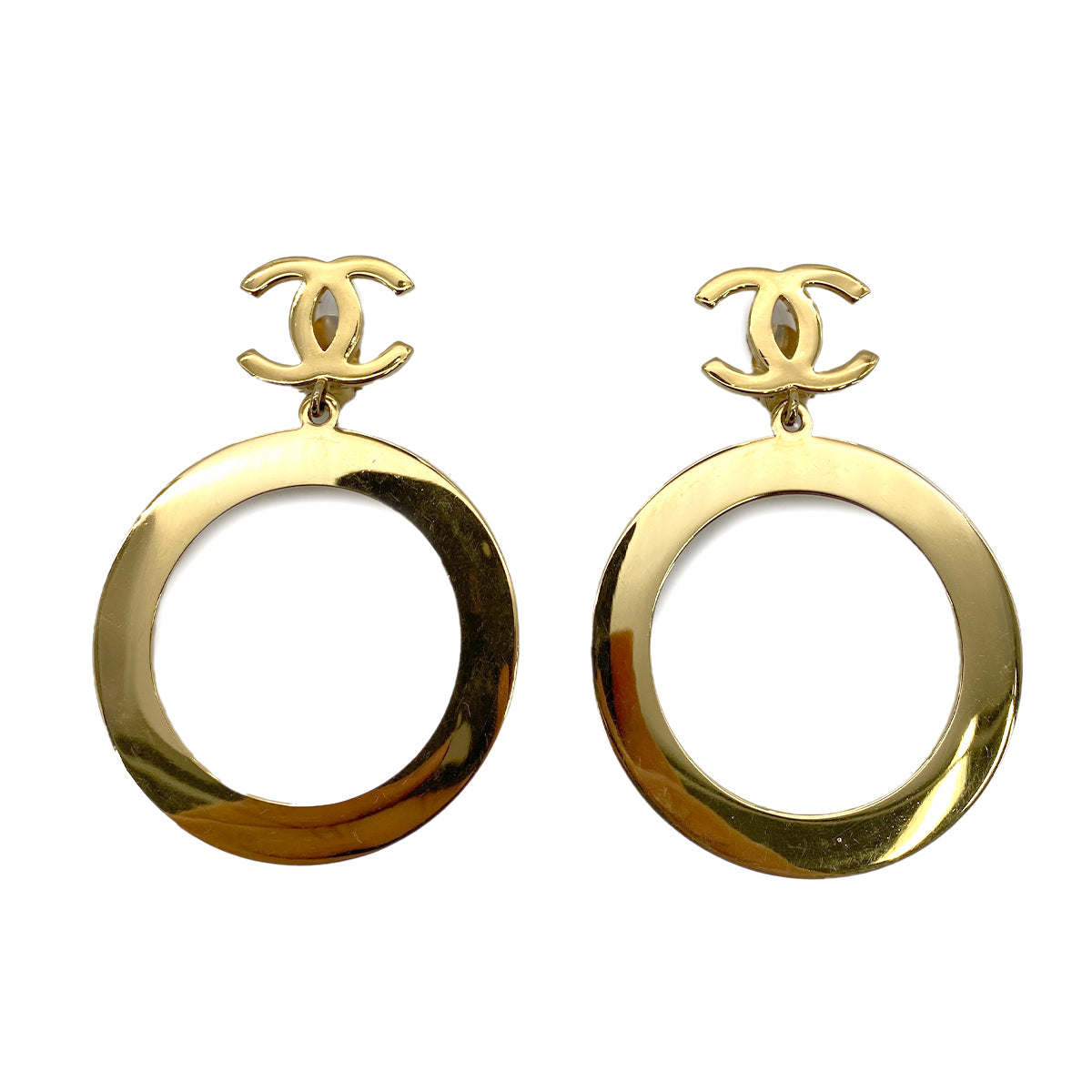 CHANEL VINTAGE EARRINGS COCOMARK HOOP ACCESSORY 90251994