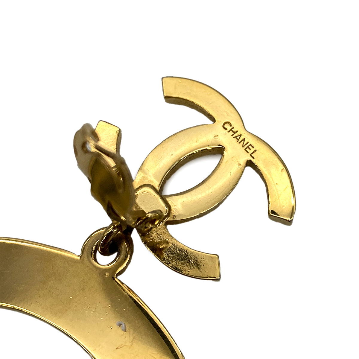 CHANEL VINTAGE EARRINGS COCOMARK HOOP ACCESSORY 90251994