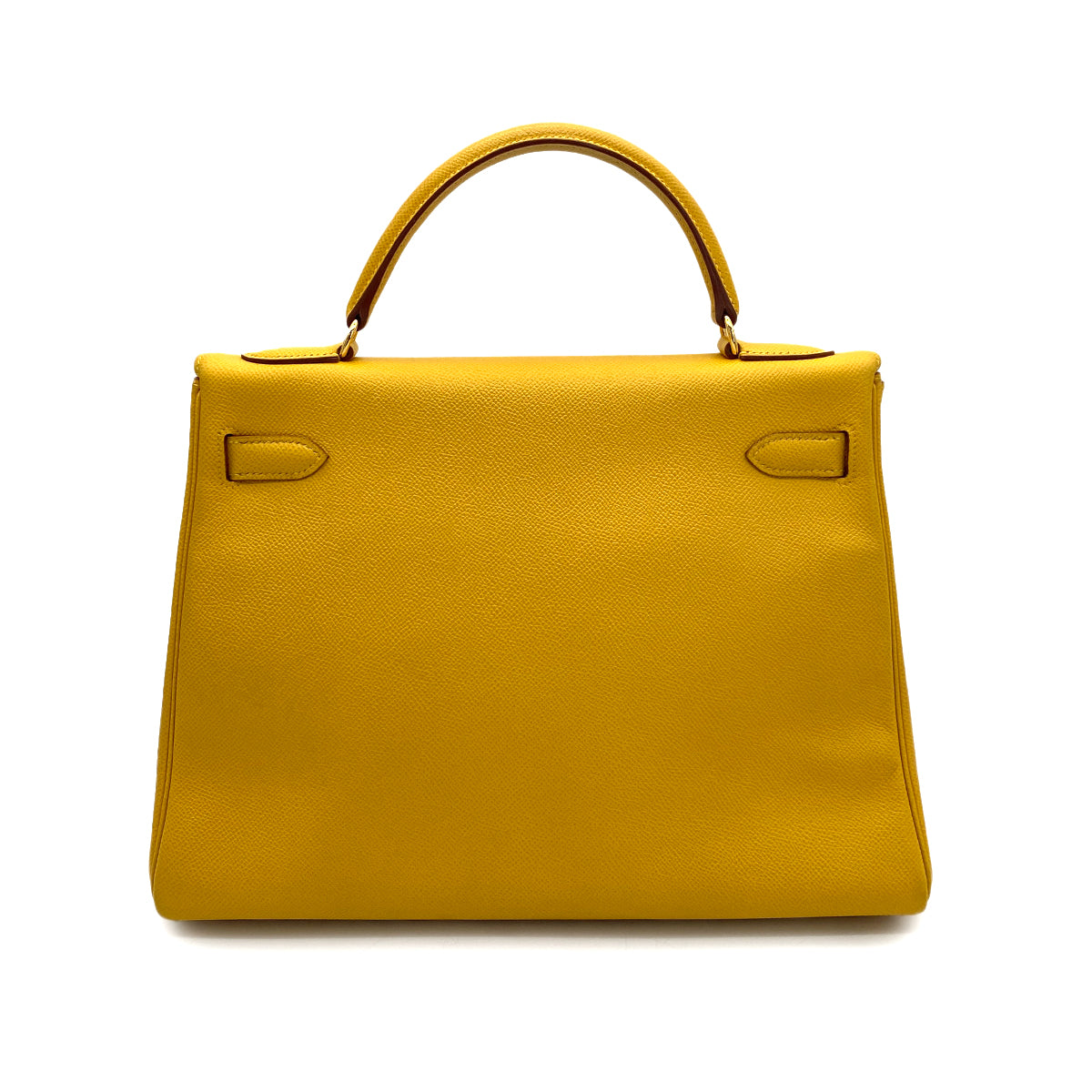 HERMES KELLY 32 RETOURNE JAUNE COUCHEVEL HAND SHOULDER BAG □A GHW 90253621