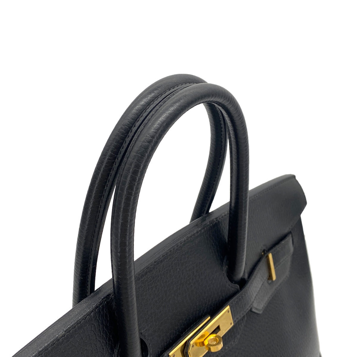 Hermes Vintage Birkin 35 Black Ardennes GHW #Z 90253388