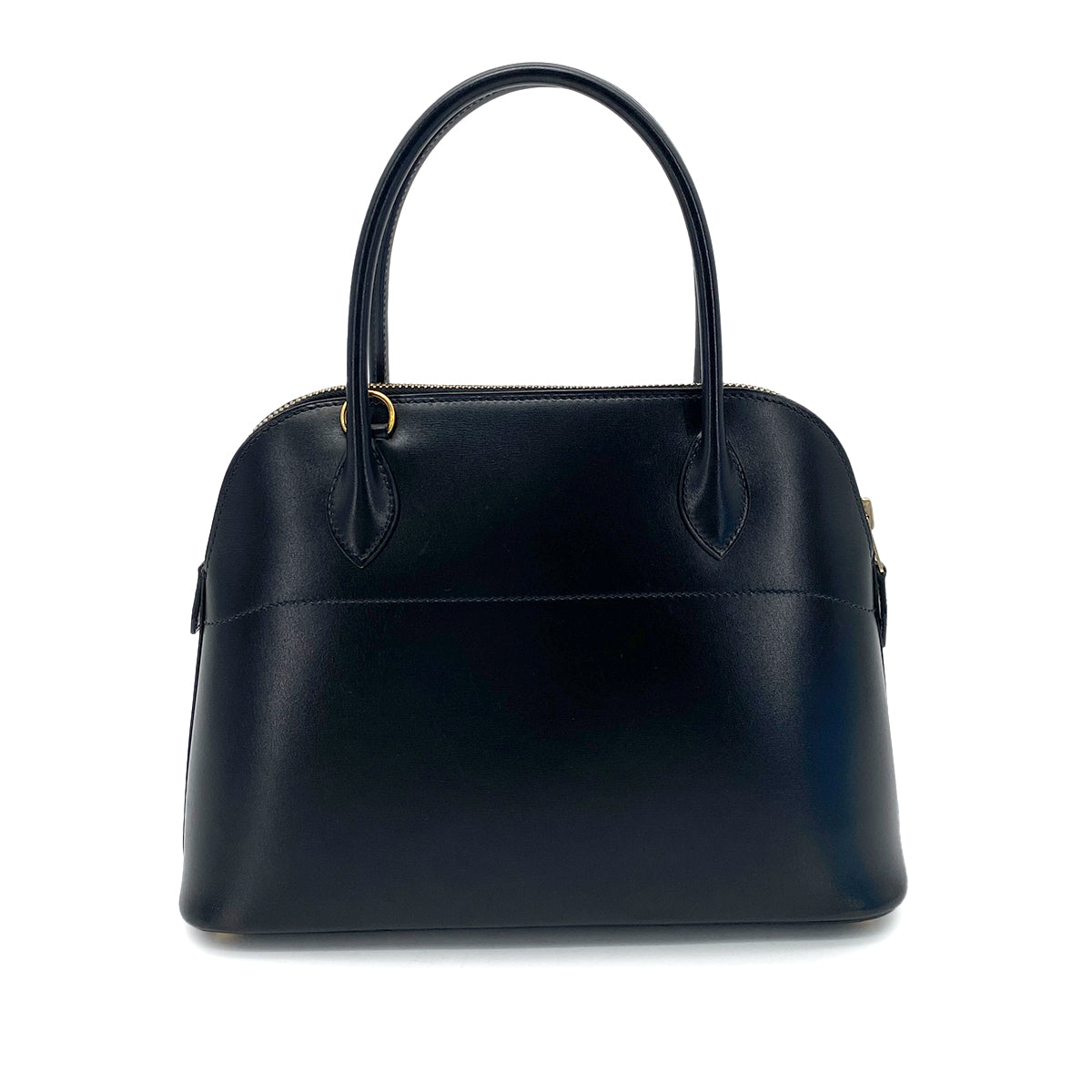 HERMES BOLIDE 27 BLACK BOX CALF HAND SHOULDER BAG □A GHW 90253895